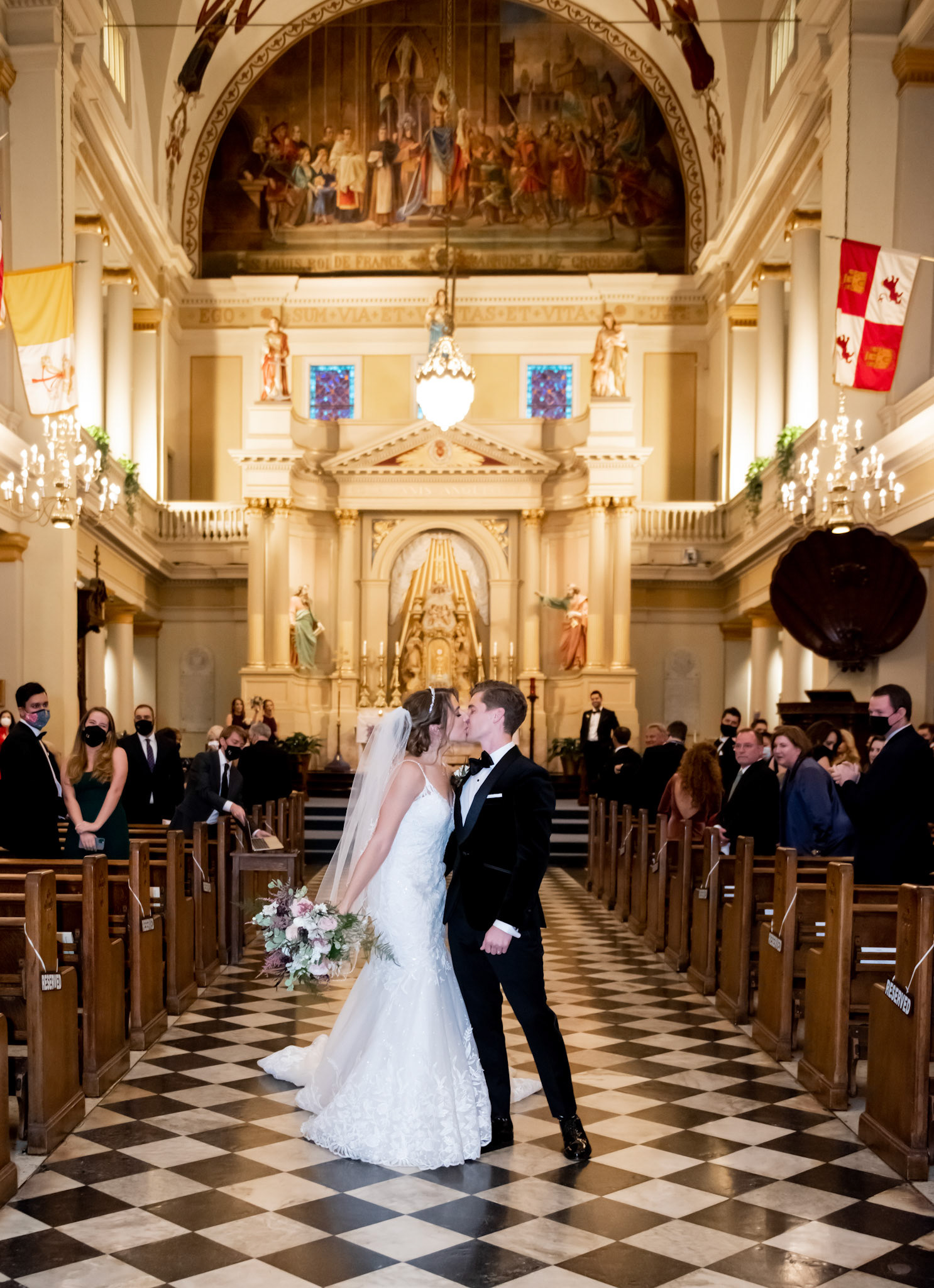 Christopher + Kristen Wedding Photography Album 1216 Studio New Orleans Wedding Photographers 2020 St. Louis Cathedral &amp; Race and Religious Jackson Square 2021 First Look Ceremony &amp; Reception Photography
