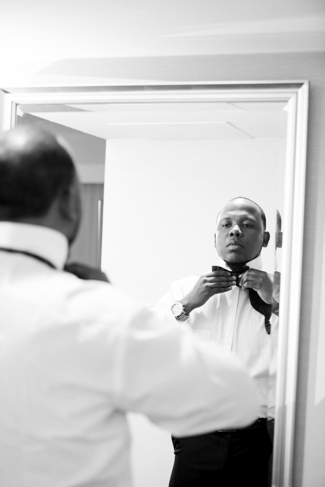 Groom Moments Before 1216 Studio New Orleans Wedding Photographers