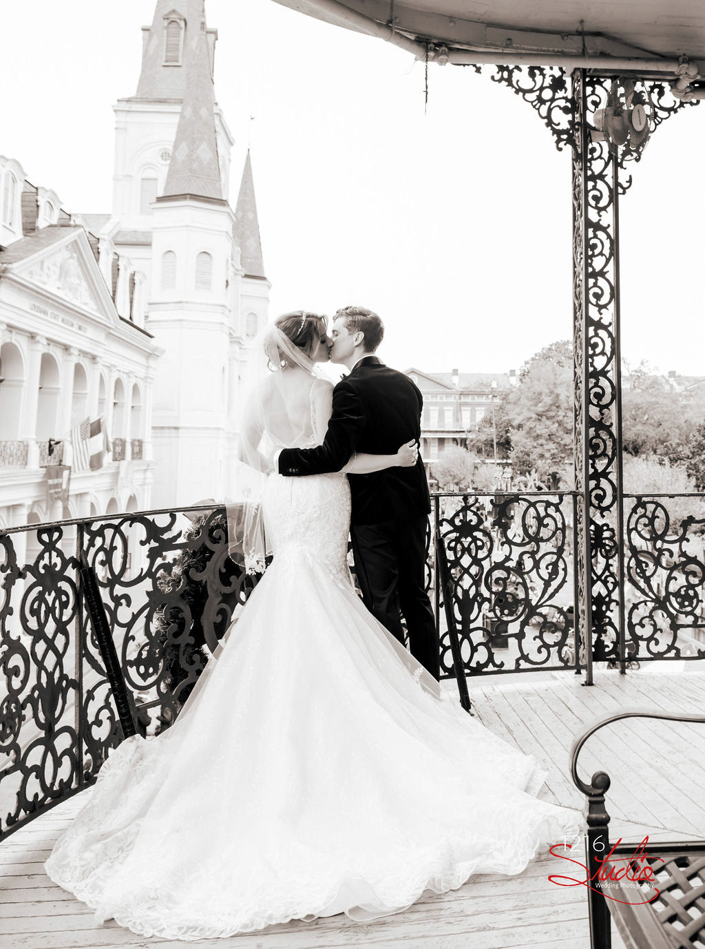 Christopher + Kristen Wedding Photography Album 1216 Studio New Orleans Wedding Photographers 2020 St. Louis Cathedral &amp; Race and Religious Jackson Square 2021 First Look Ceremony &amp; Reception Photography