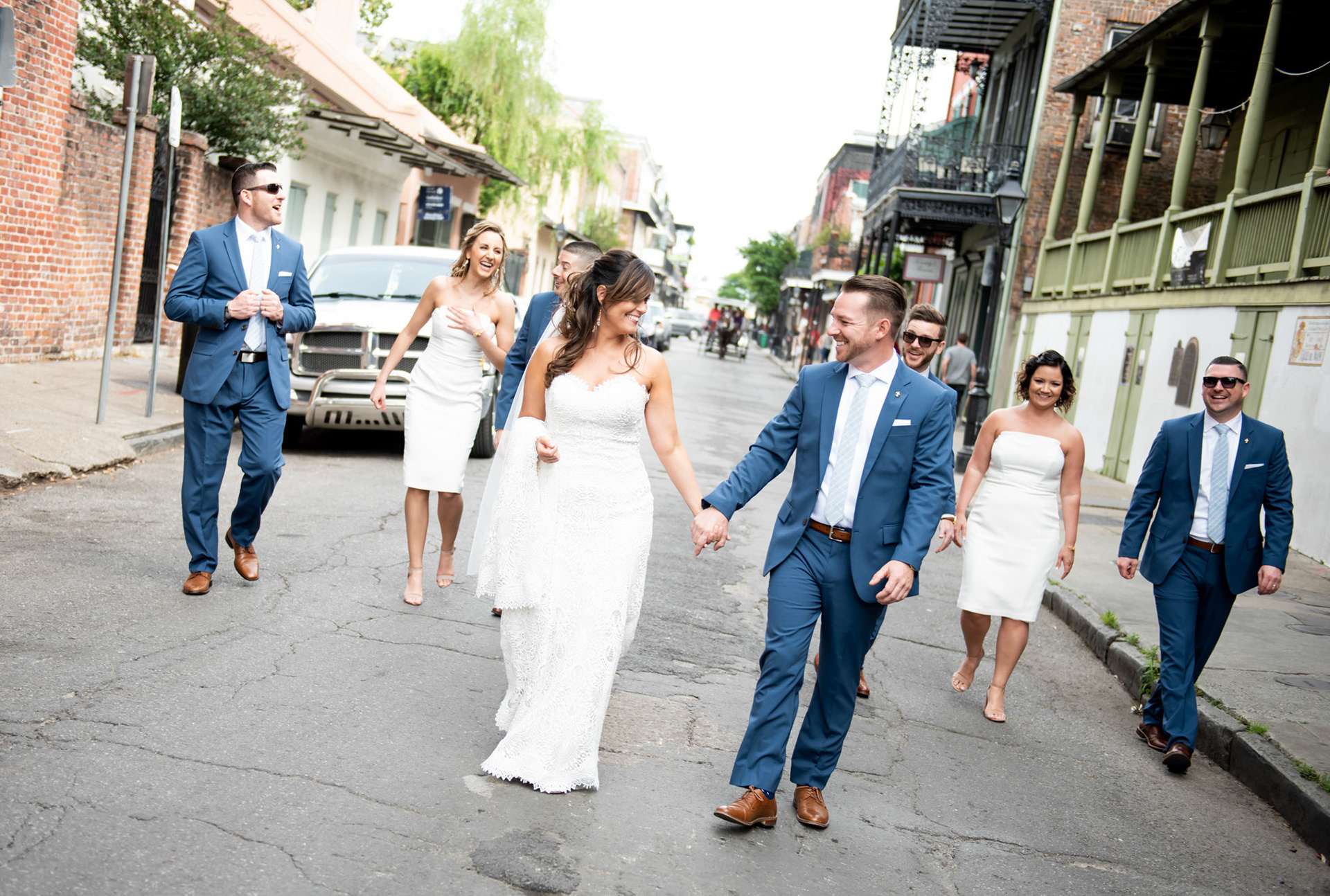First Look, Bride and Groom, French Quarter, Jackson Square, 1216 Studio, New Orleans Wedding Photographers, 2019, 1st Look