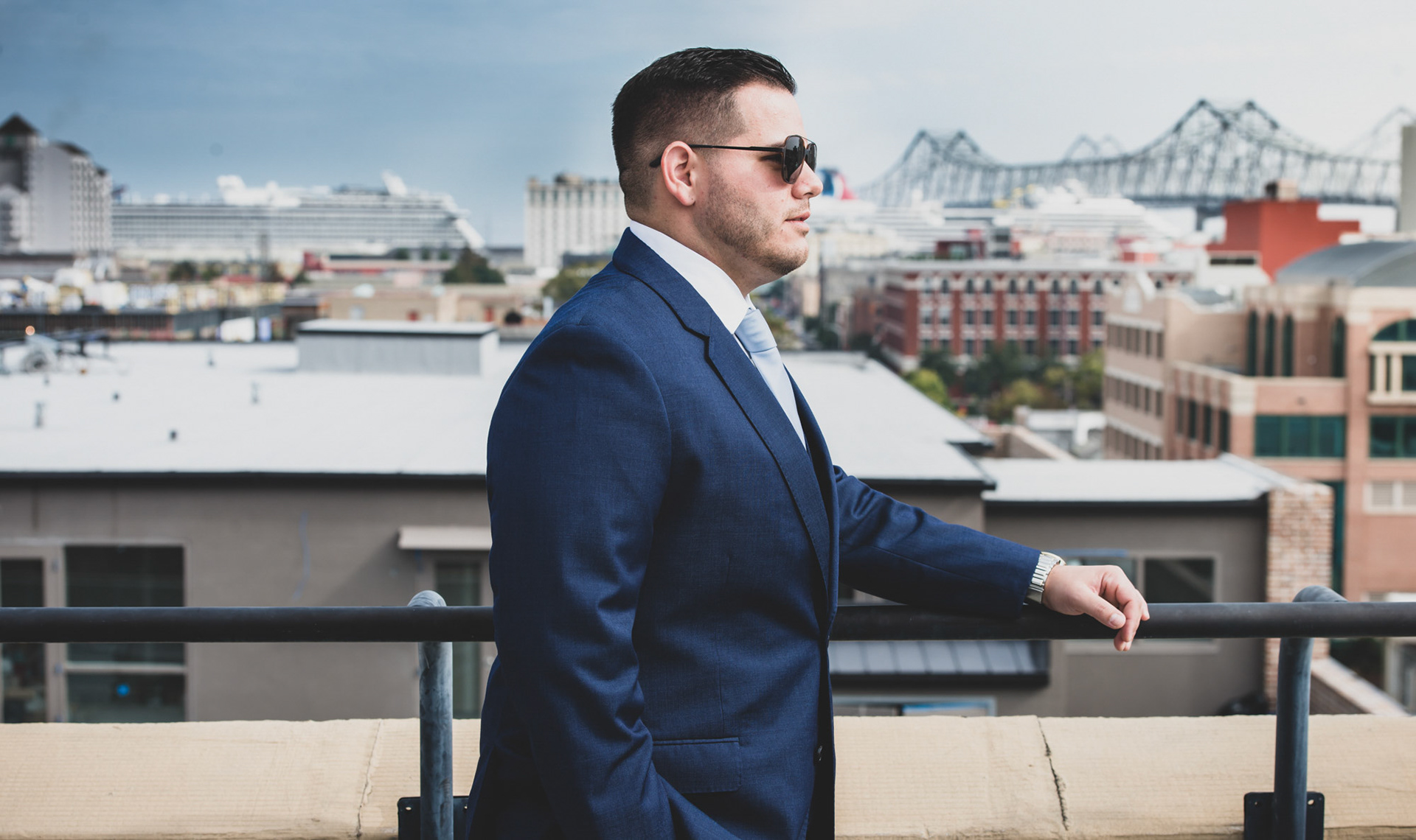 Groom Moments Before 1216 Studio New Orleans Wedding Photographers