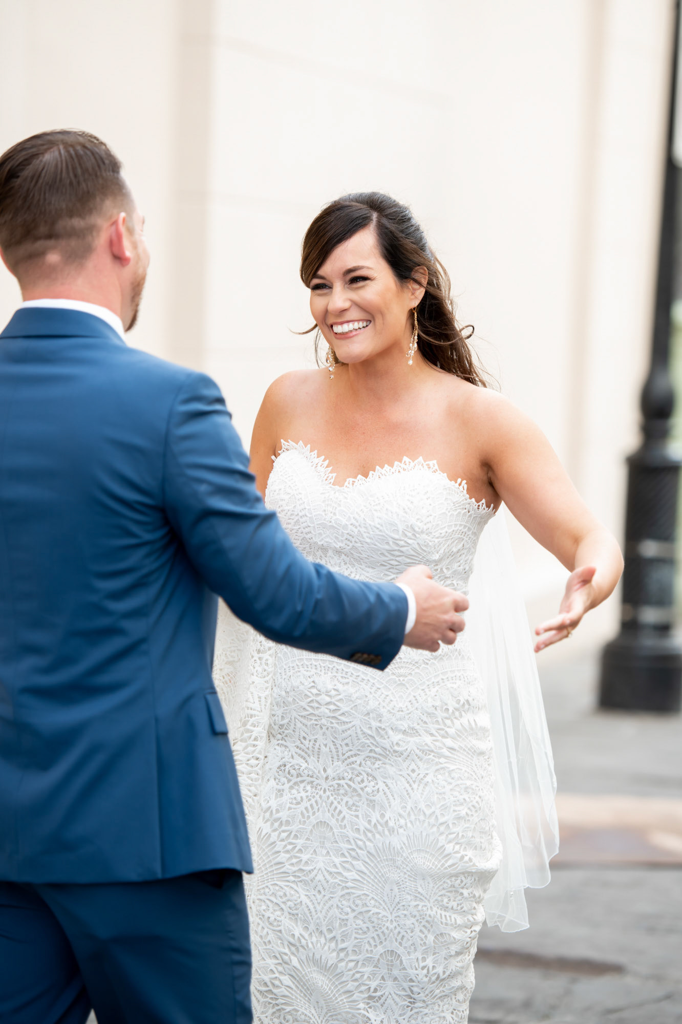 First Look, Bride and Groom, French Quarter, Jackson Square, 1216 Studio, New Orleans Wedding Photographers, 2019, 1st Look