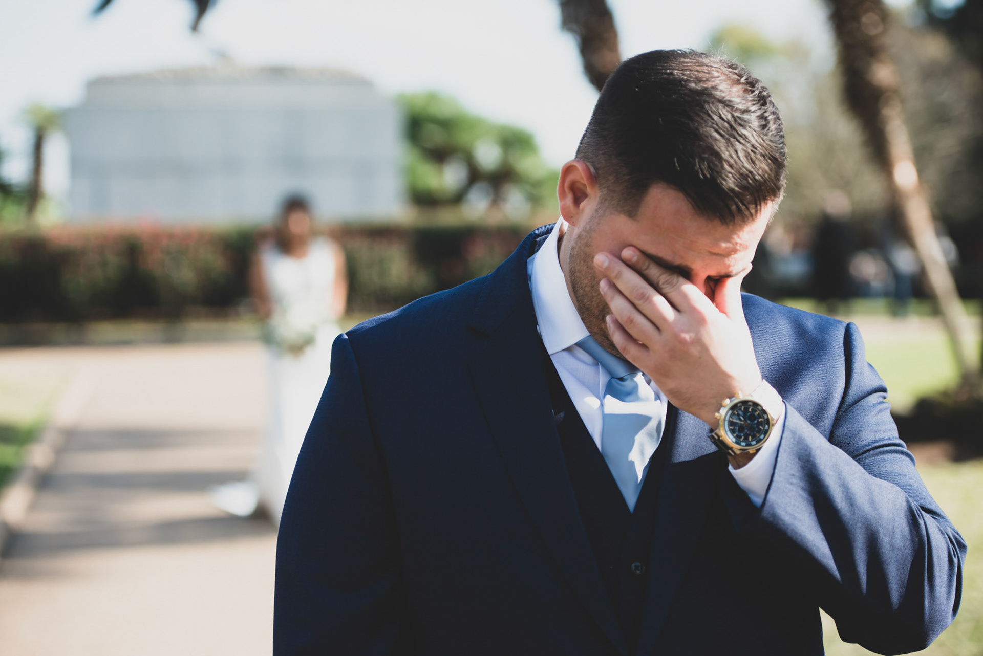 First Look, Bride and Groom, French Quarter, Jackson Square, 1216 Studio, New Orleans Wedding Photographers, 2019, 1st Look