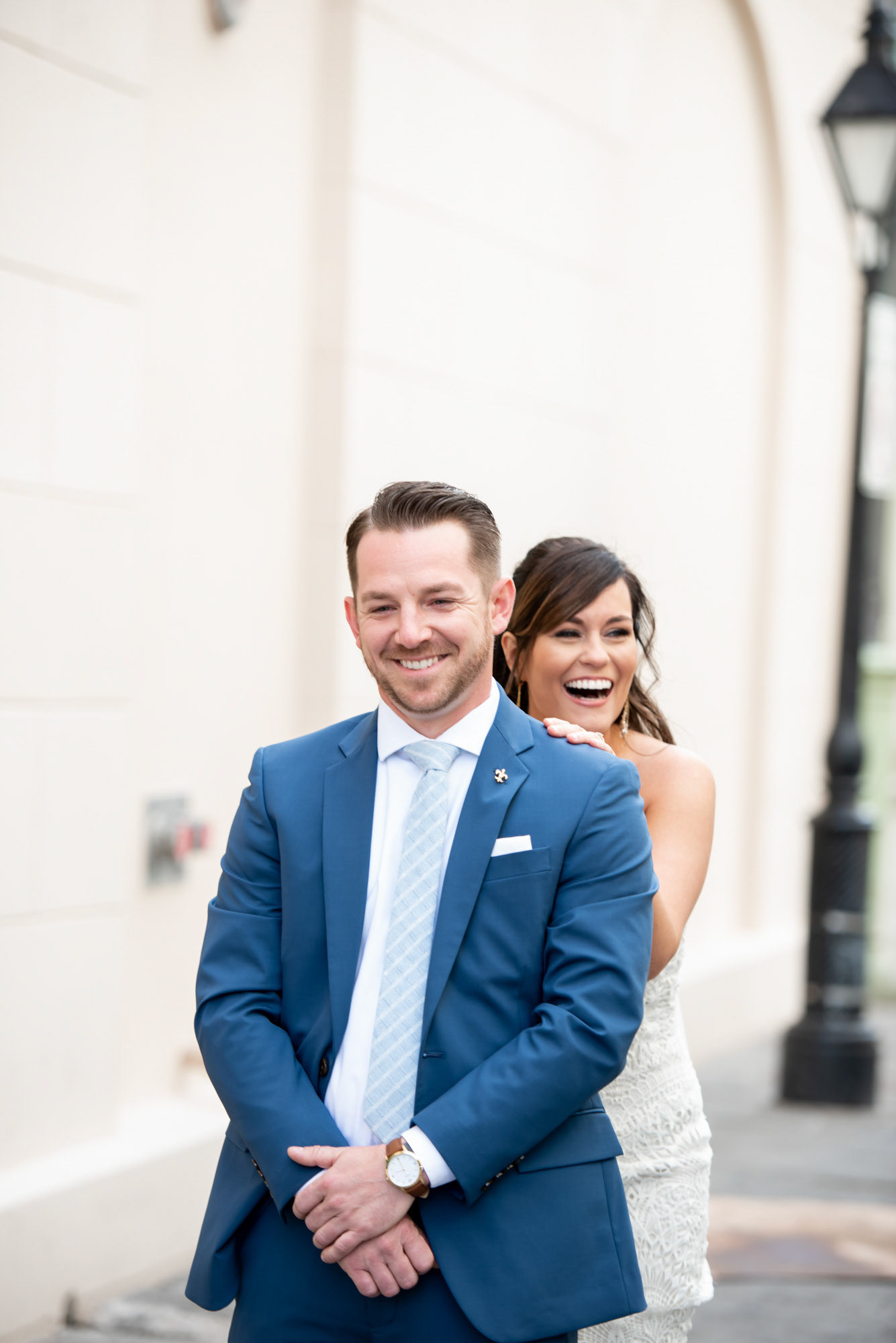 First Look, Bride and Groom, French Quarter, Jackson Square, 1216 Studio, New Orleans Wedding Photographers, 2019, 1st Look