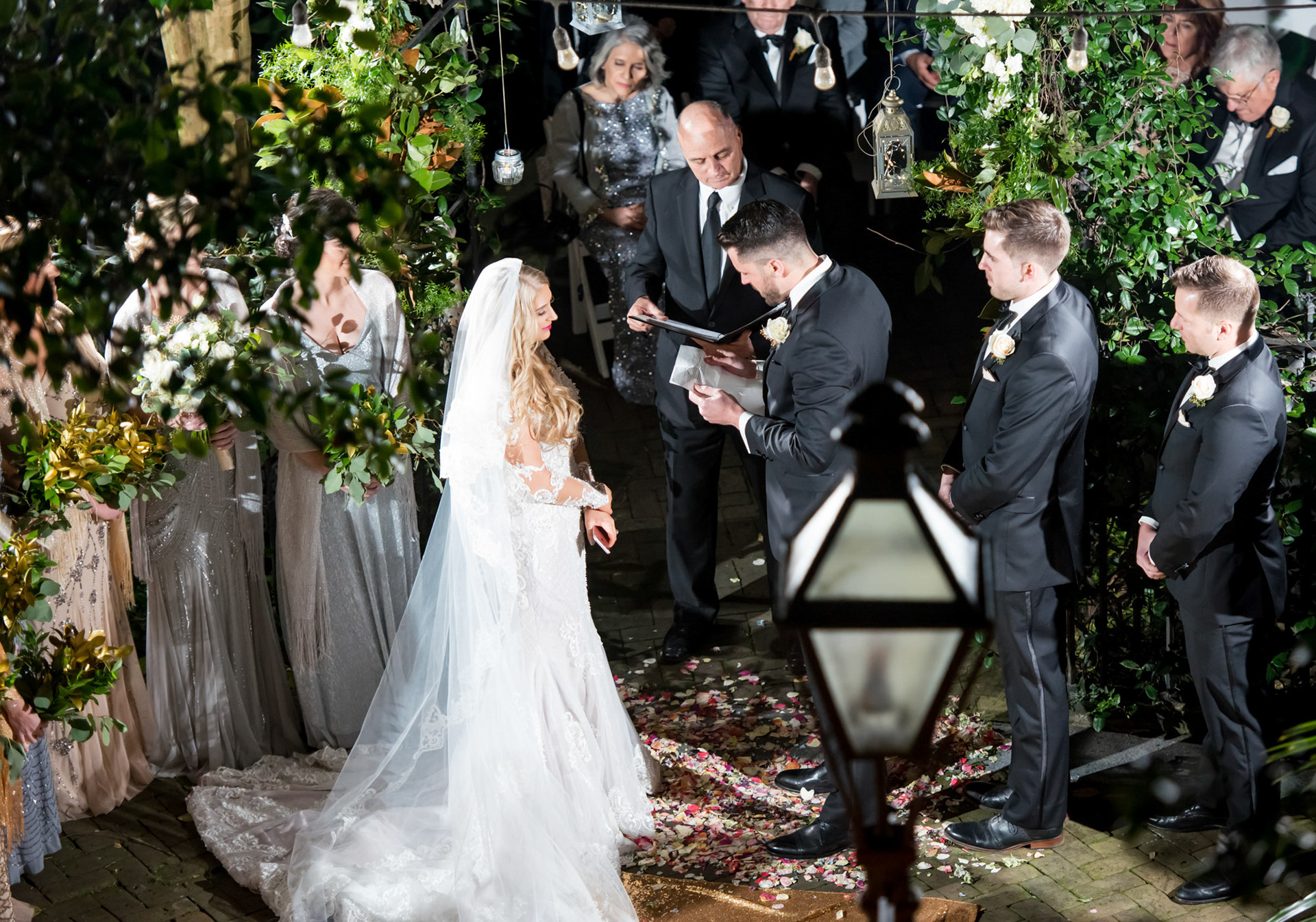 1216 Studio New Orleans Wedding Photographers Ceremony Bridal Party Wedding Guest Photography