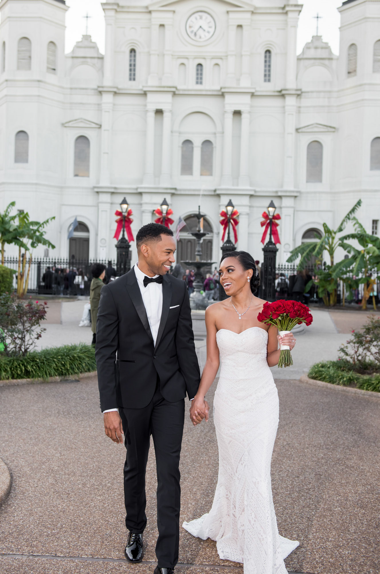 First Look, Bride and Groom, French Quarter, Jackson Square, 1216 Studio, New Orleans Wedding Photographers, 2019, 1st Look