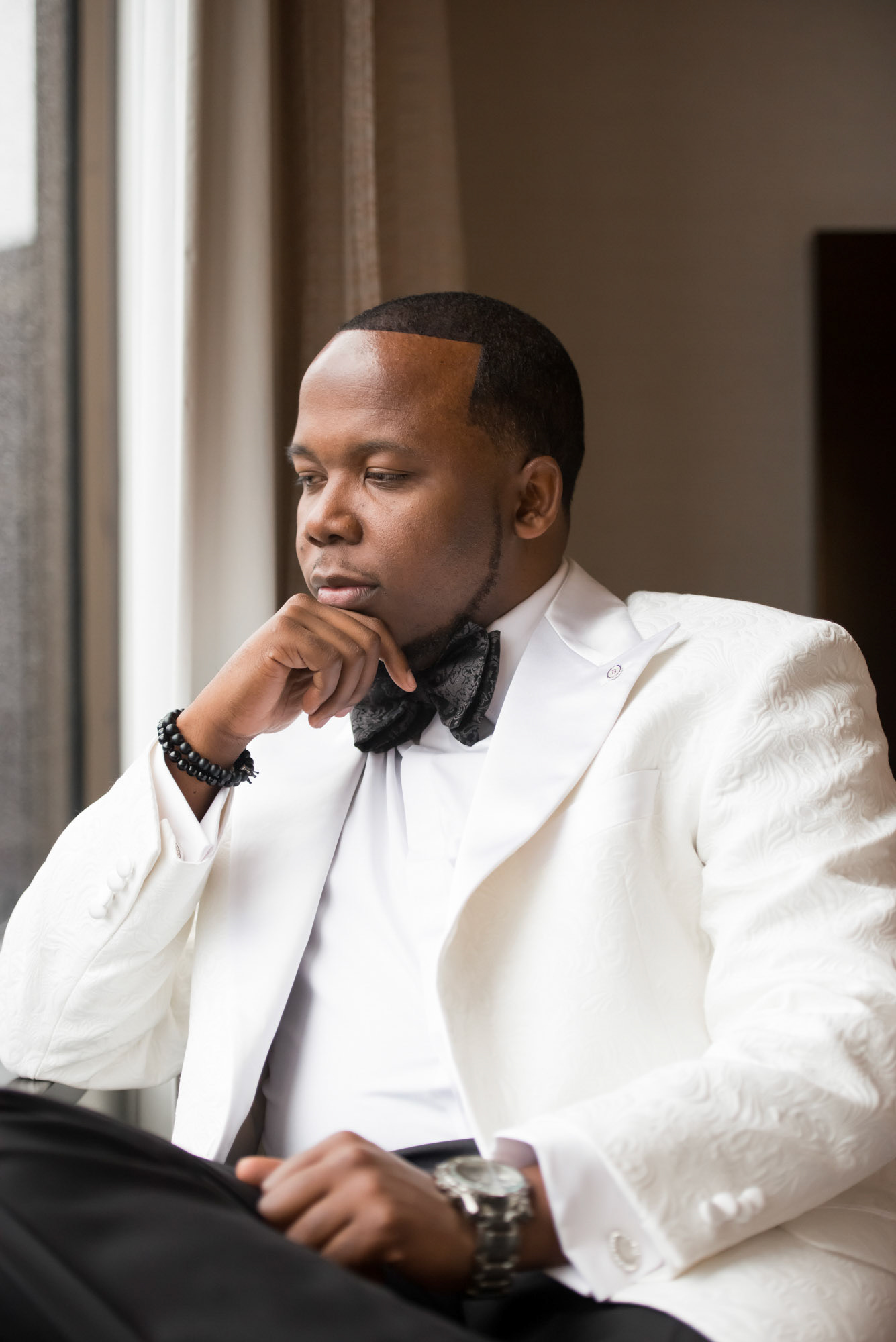 Groom Moments Before 1216 Studio New Orleans Wedding Photographers