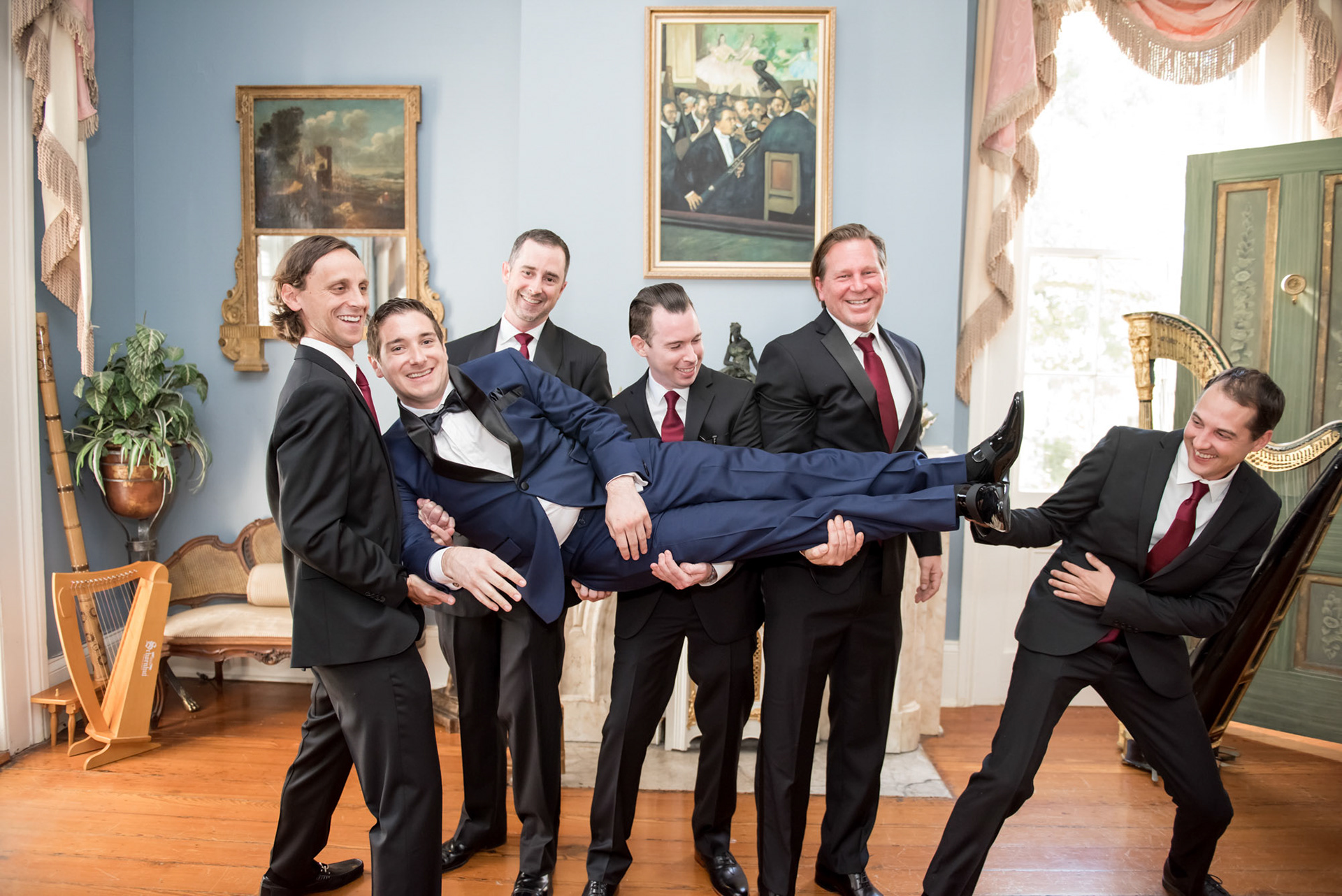 Groom Moments Before 1216 Studio New Orleans Wedding Photographers