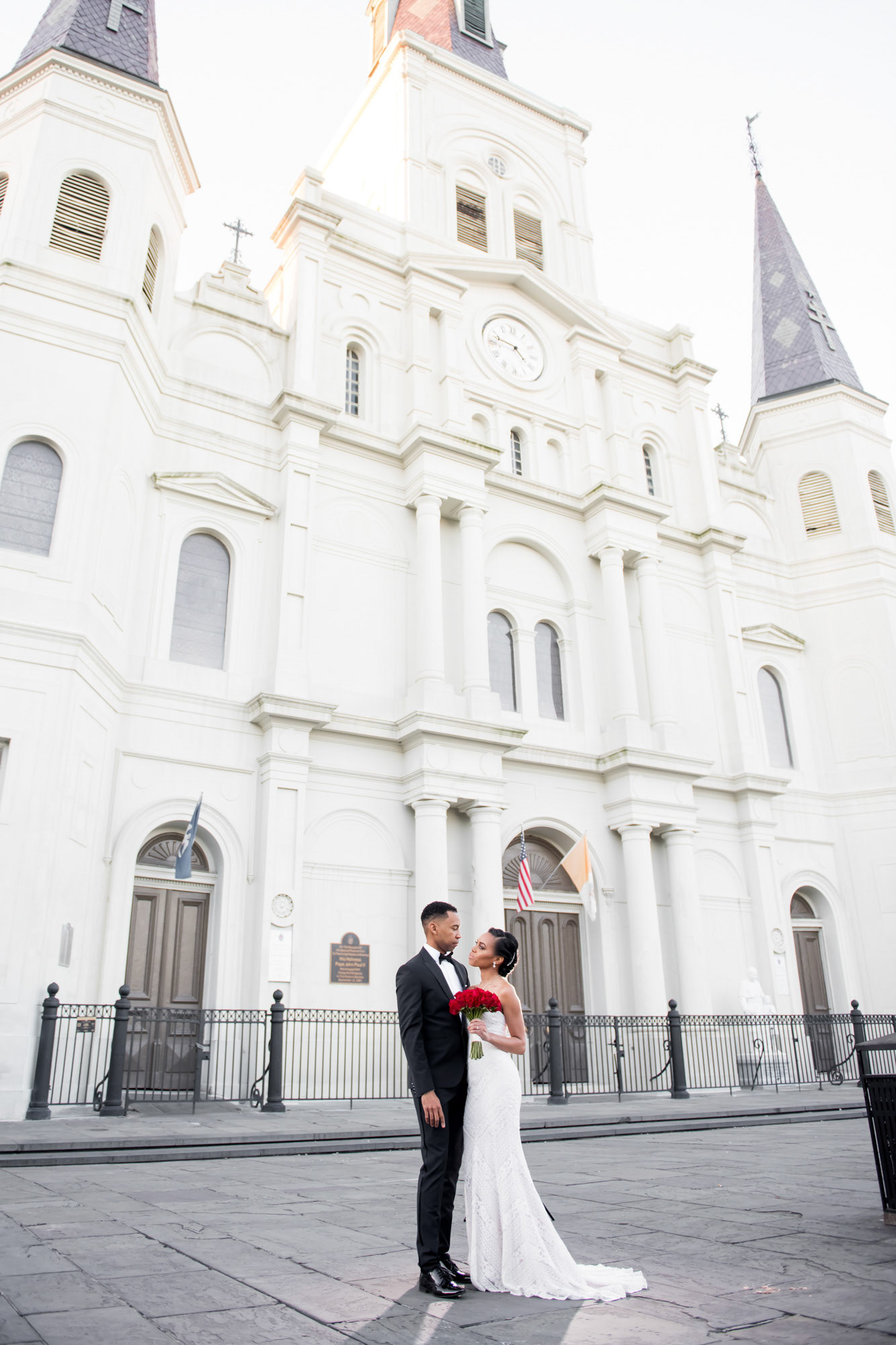 First Look, Bride and Groom, French Quarter, Jackson Square, 1216 Studio, New Orleans Wedding Photographers, 2019, 1st Look