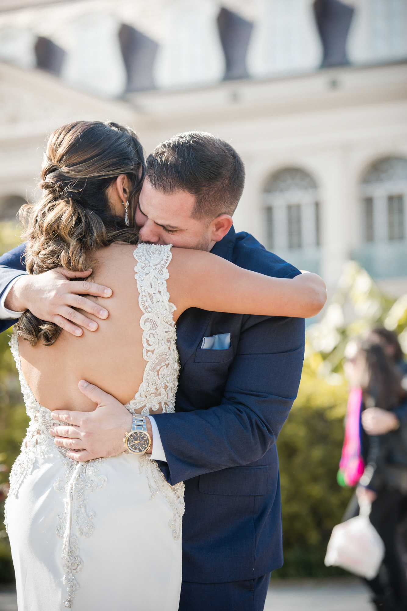 First Look, Bride and Groom, French Quarter, Jackson Square, 1216 Studio, New Orleans Wedding Photographers, 2019, 1st Look