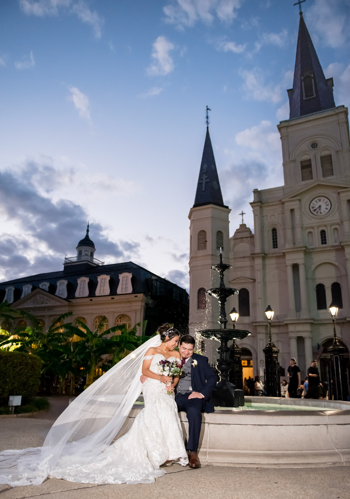 First Look, Bride and Groom, French Quarter, Jackson Square, 1216 Studio, New Orleans Wedding Photographers, 2019, 1st Look
