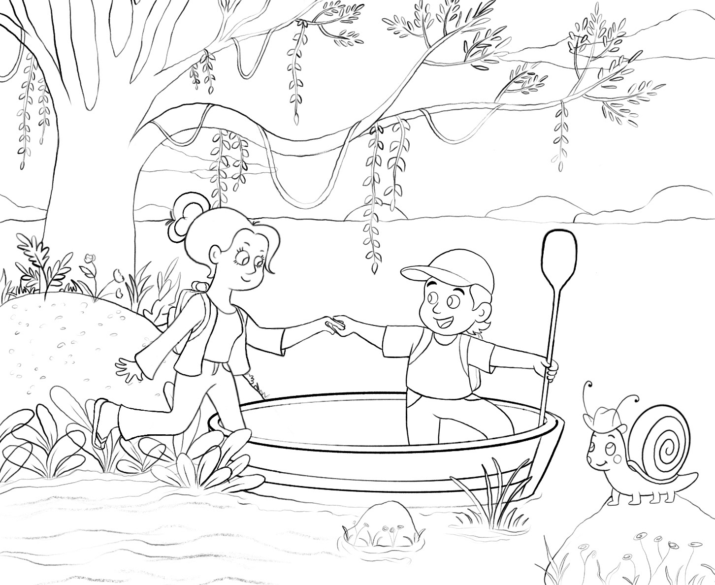 Character environment sketch