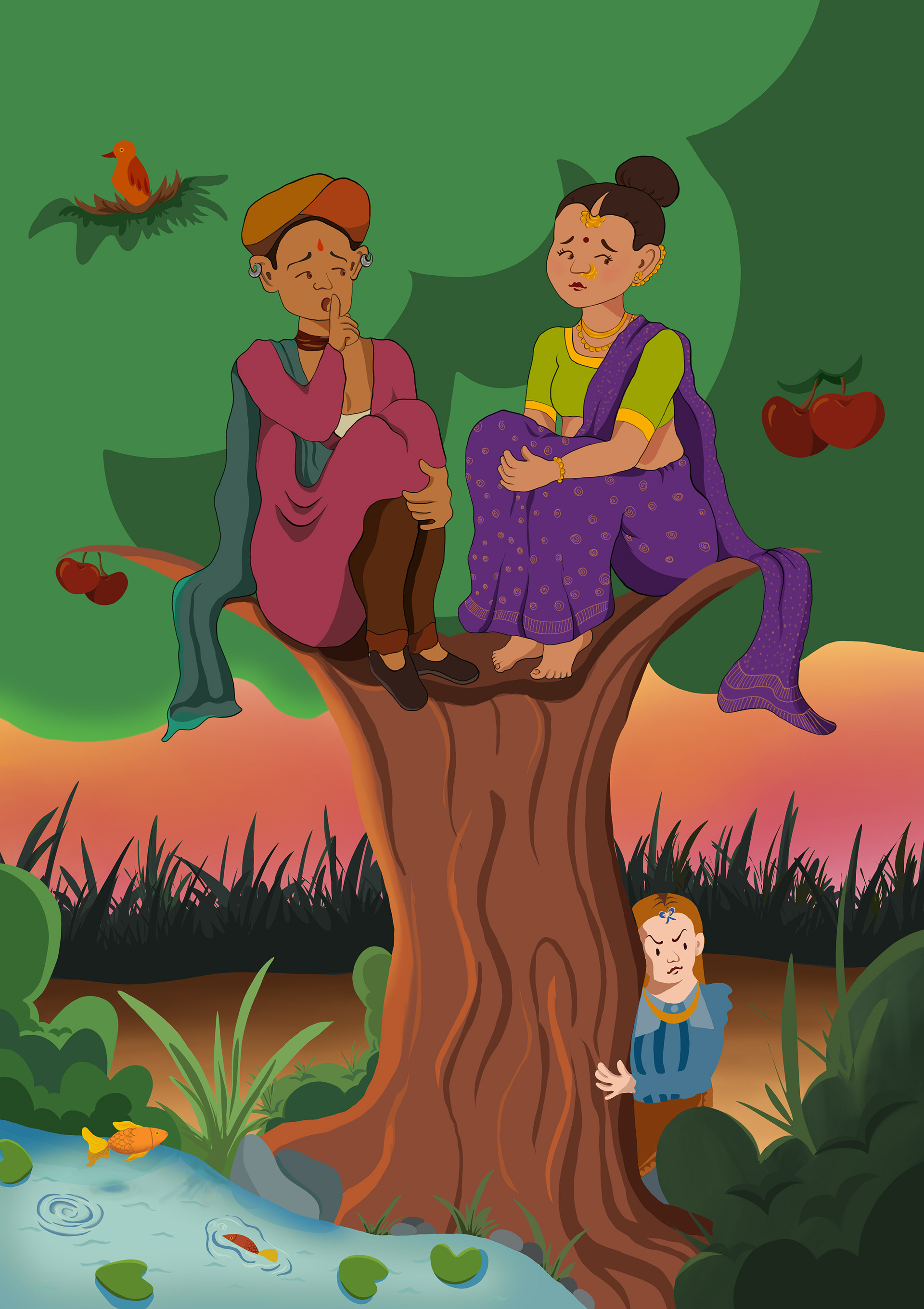 Characters in environment