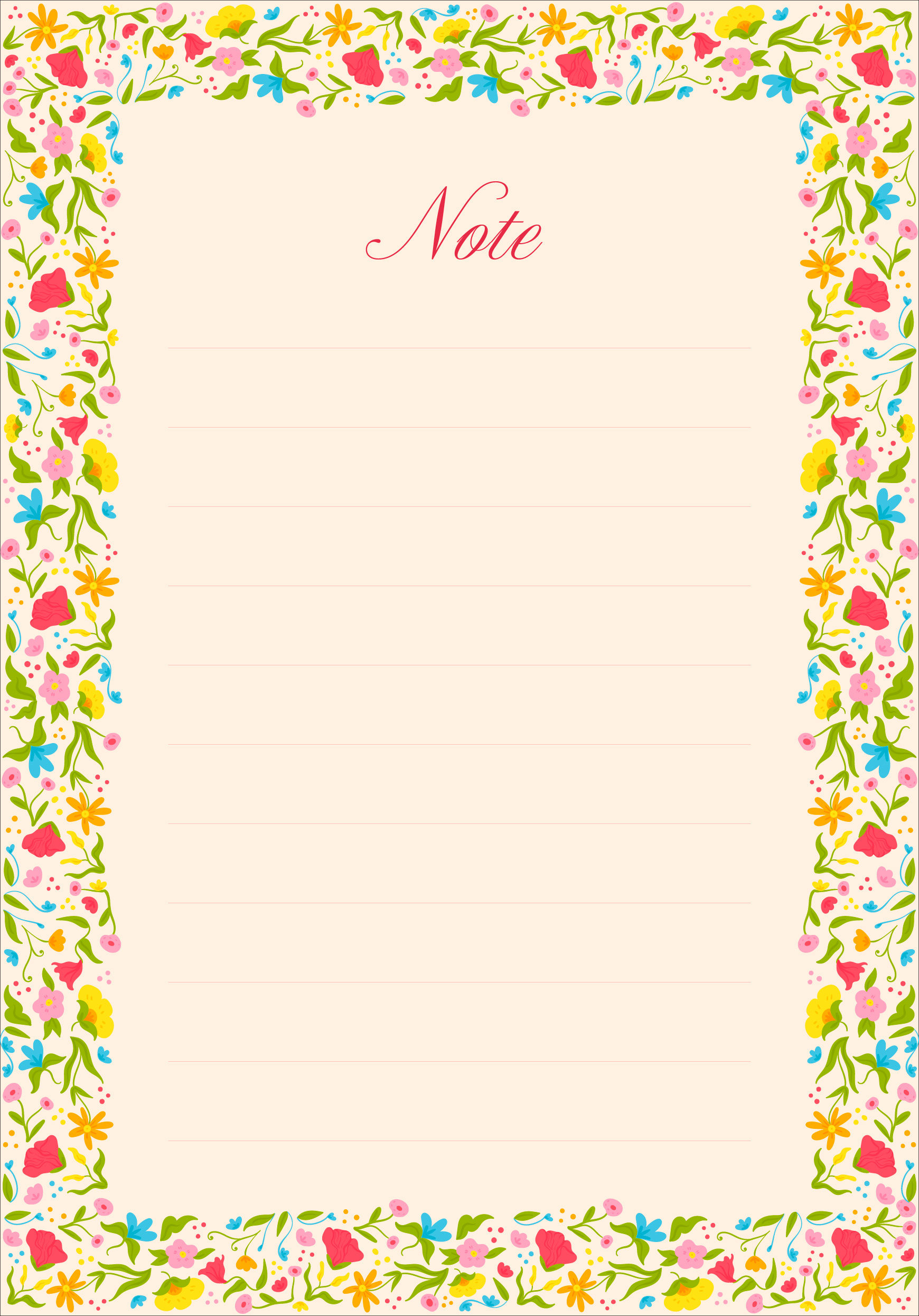 Notepad Boarder Spot Illustration