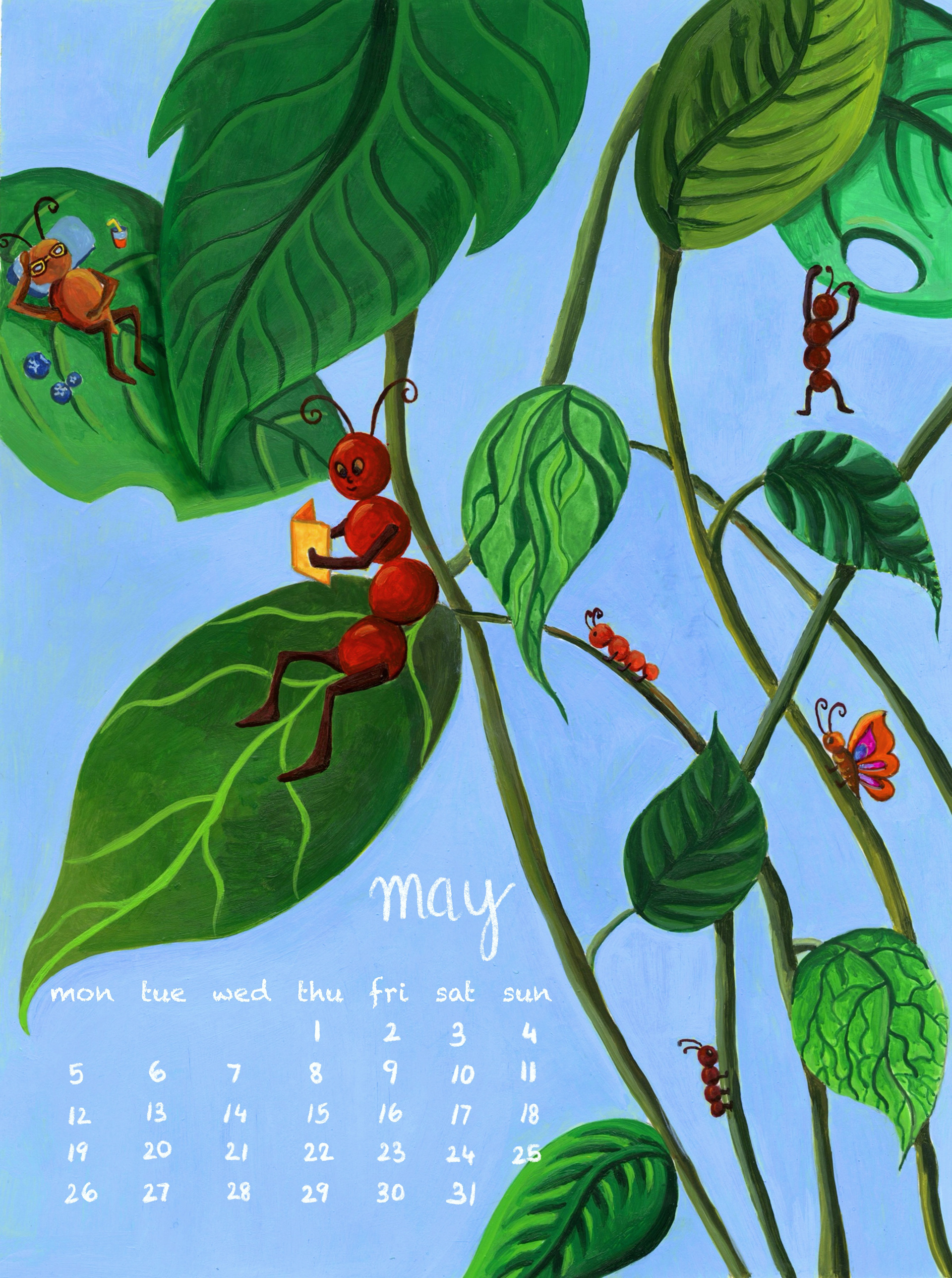 Illustration with calendar dates