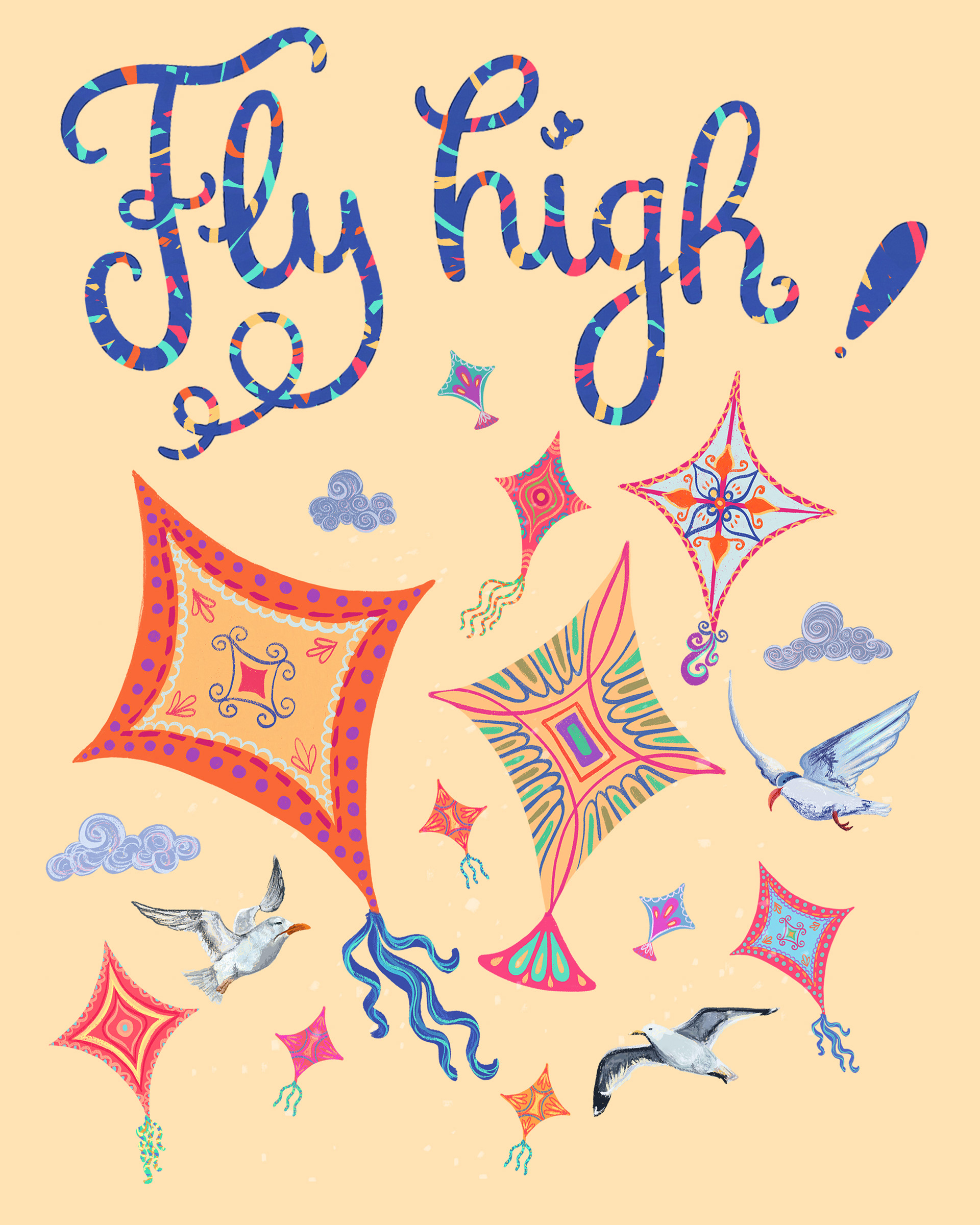 Gift bag front spot illustration