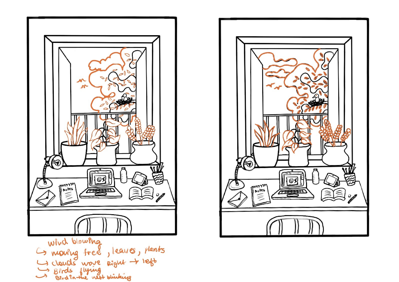 Animation storyboarding (motion planning)