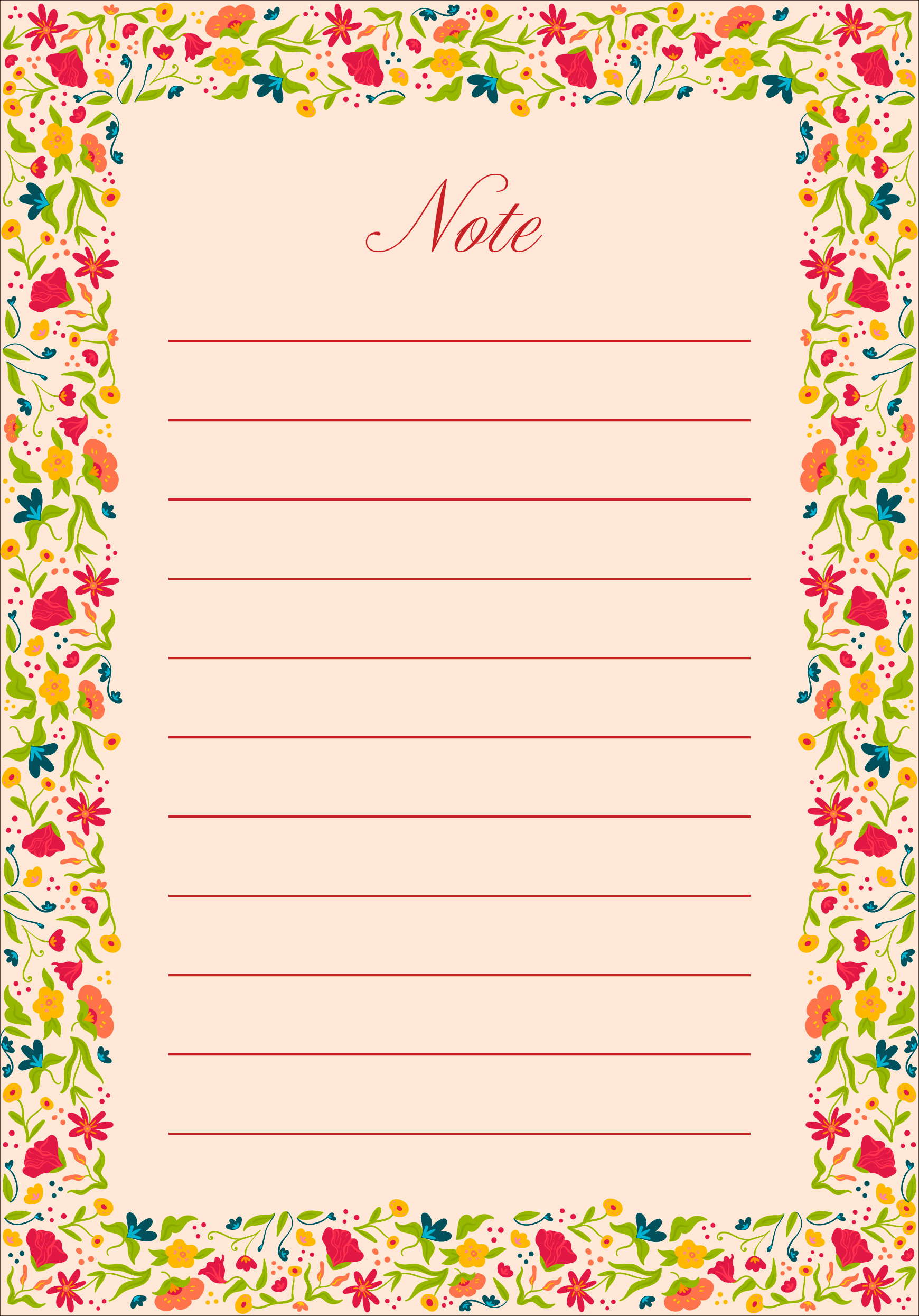 Notepad Boarder Spot Illustration