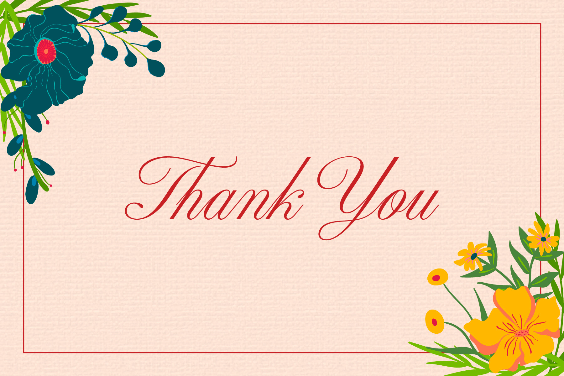 Thank You Card Spot Illustration