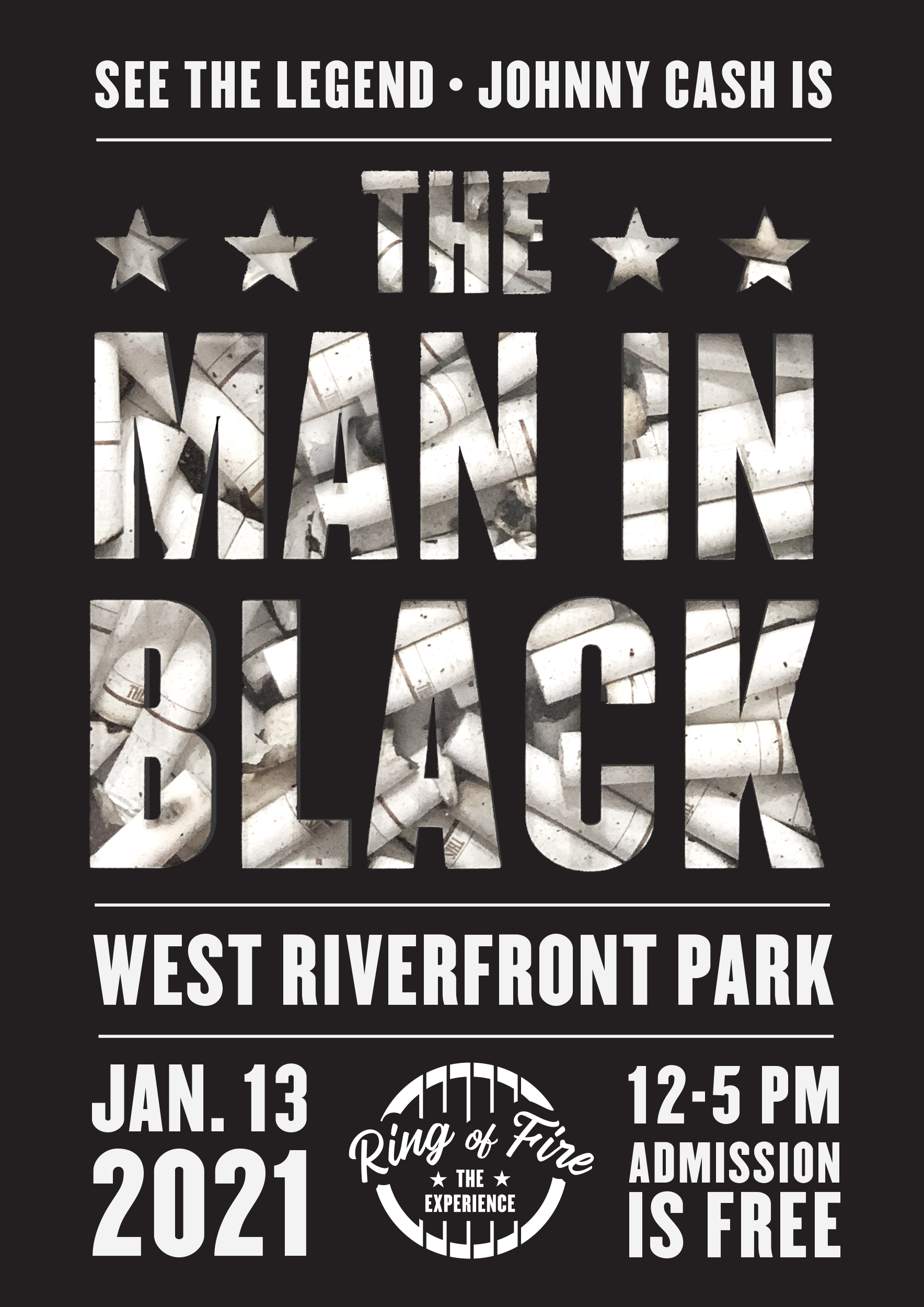 The Man in Black Flat Poster