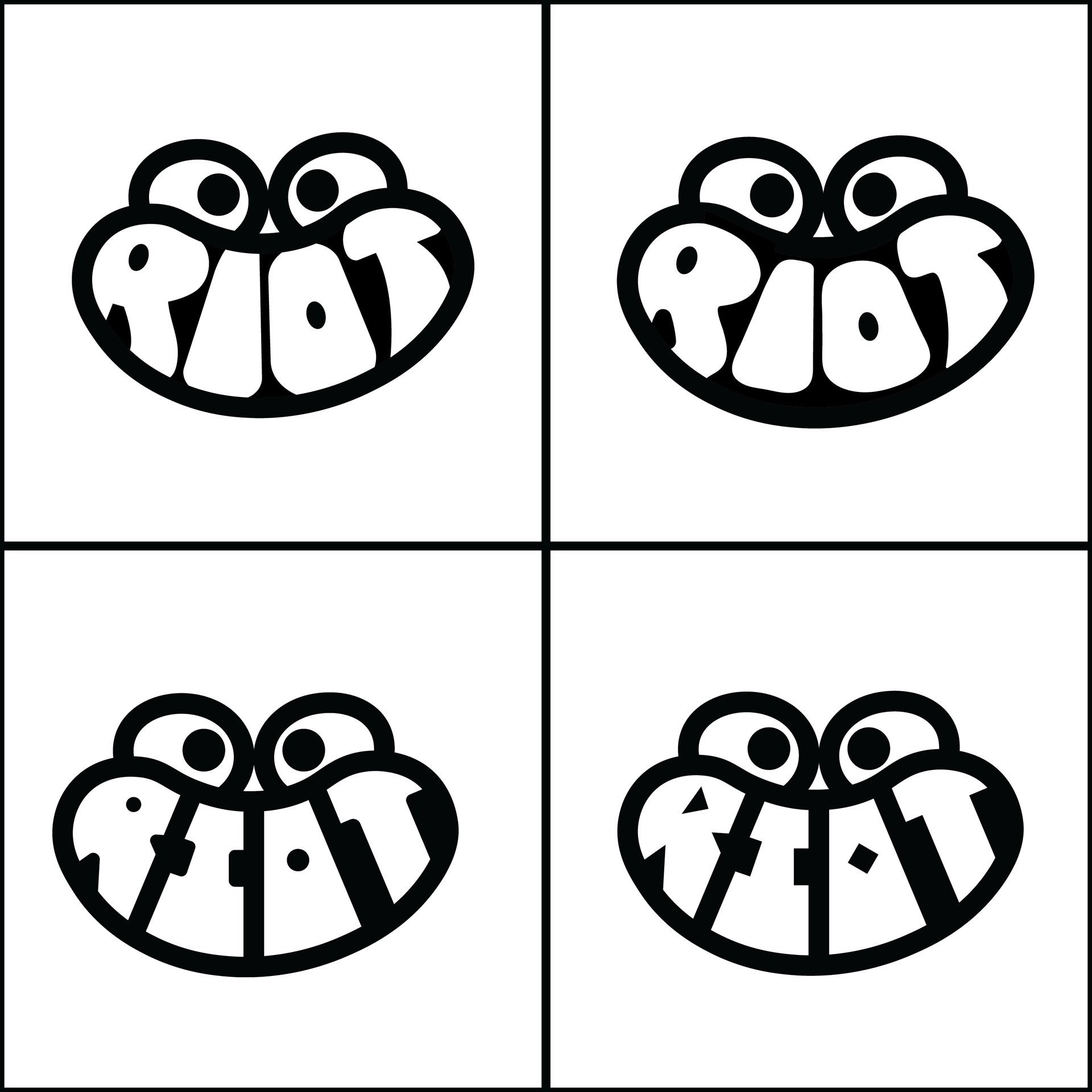 First Drafts of the Riot Logo