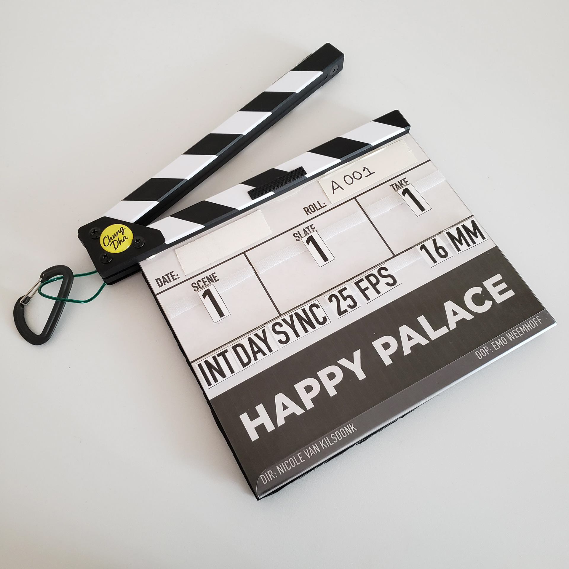 2nd AC clapperboard Happy Palace Nederland