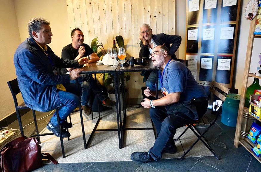 Momenti di conviviali a PFF con Luca Sorbo, Luciano D’Inverno, Luciano Ferrara e un inedito chitarrista, Franco Esse