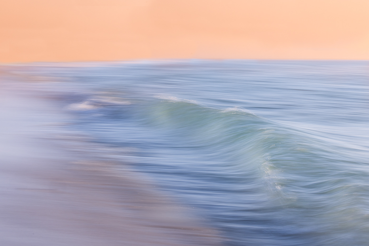 Soft Seas ~  Intentional Camera Movement gives softness and calm to sunrise at Nauset Beach. 