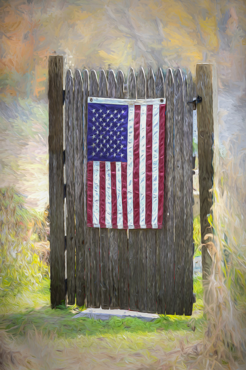 Patriotic Garden Gate