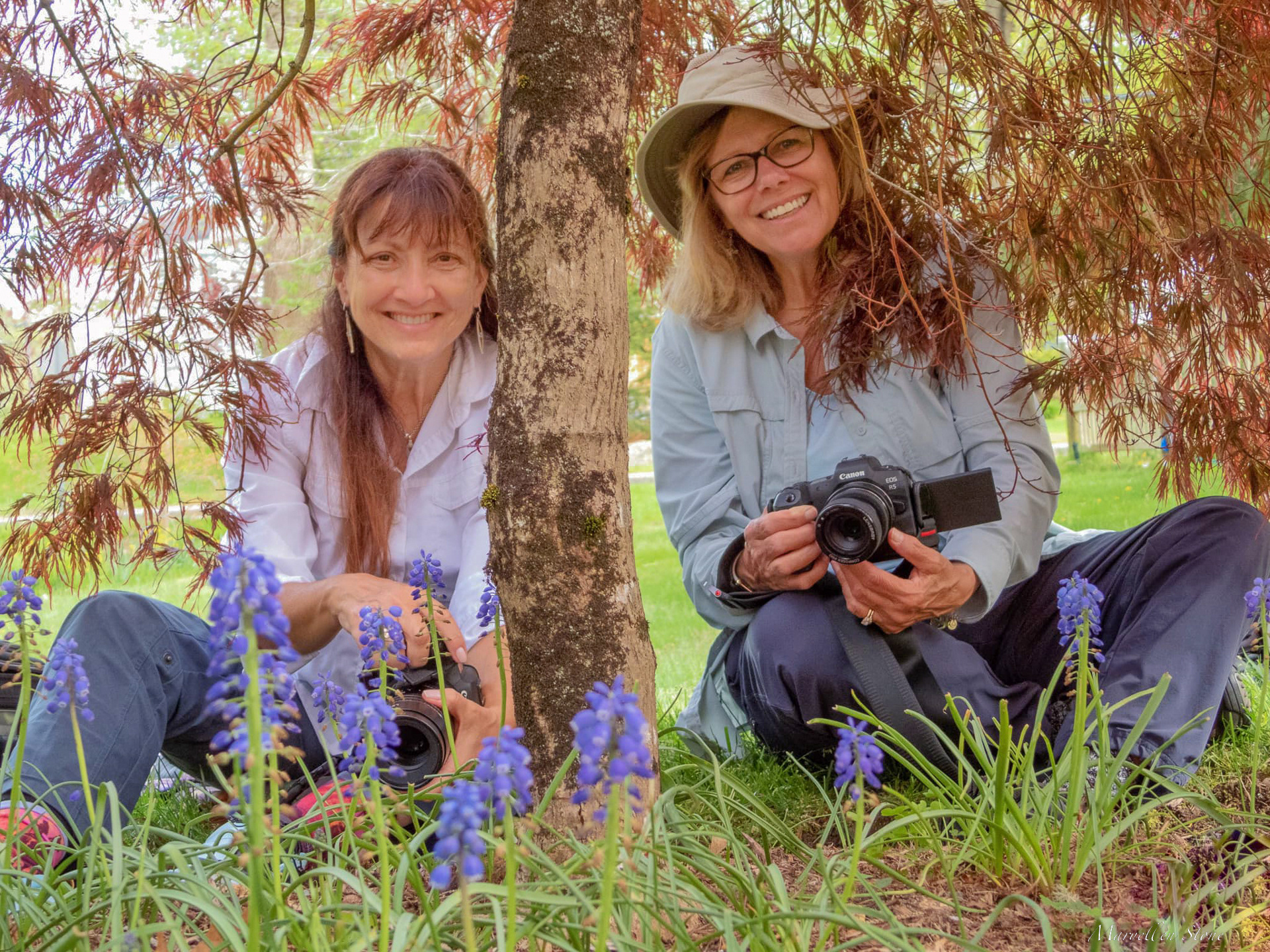 Photo by Bob Stone Jackie and I had so much fun photographing under this tree, Bob caught us at the right moment.