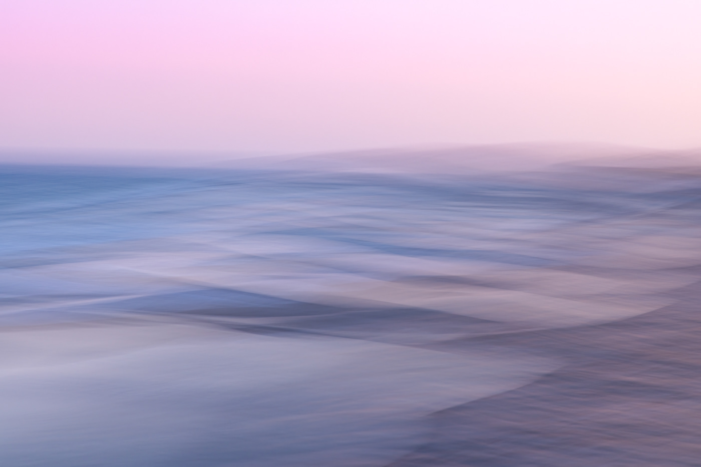 Dreamscape ~ A multiple exposure Intentional Camera Movement image photographed at Nauset Beach on Cape Cod at sunset.  I like to photograph east facing beaches at sunset for the beautiful, soft pastel colors that can be seen as the colors of sunset reflect back. 