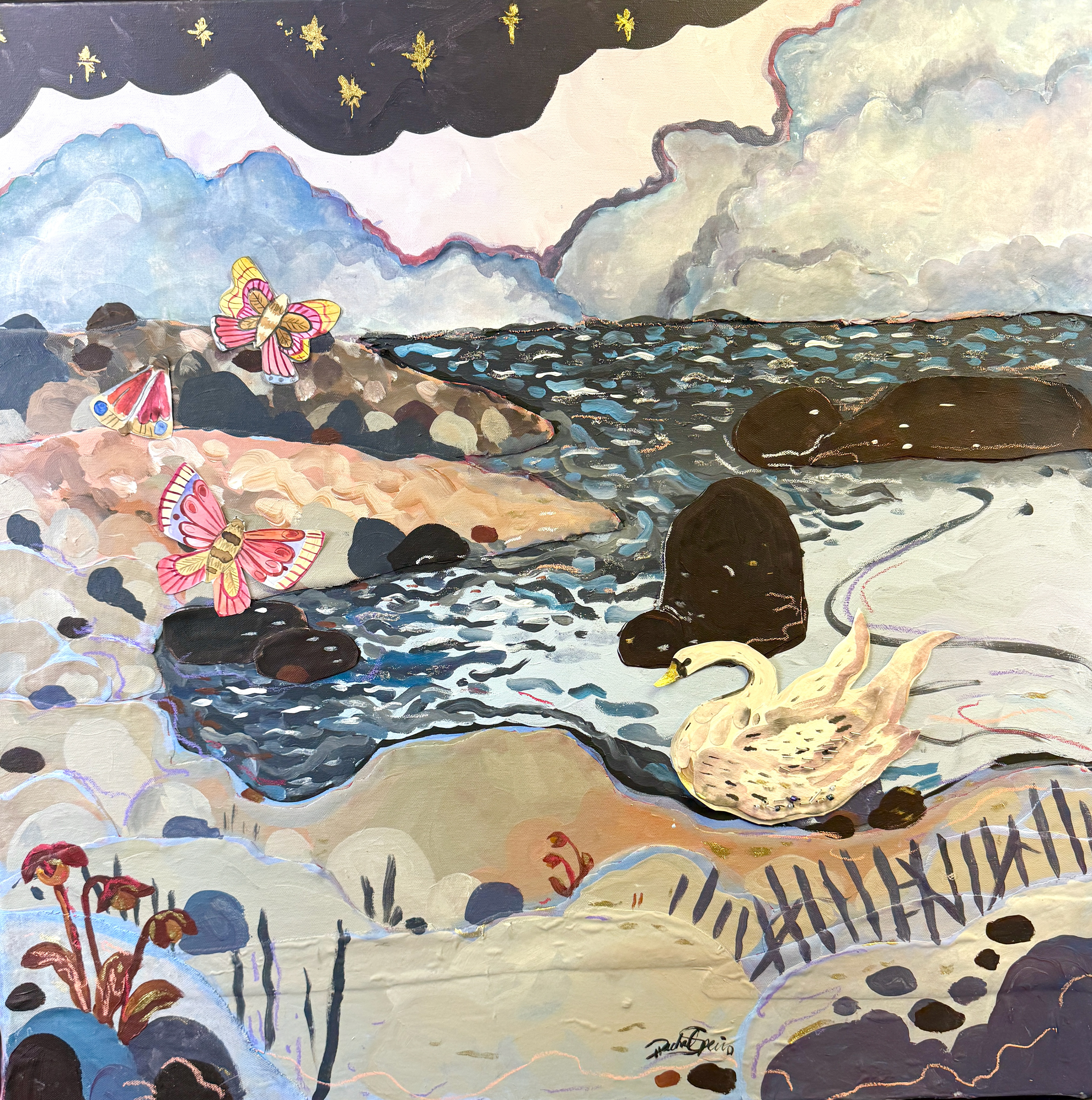 AVAILABLE. A natural habitat. 30x30, framed