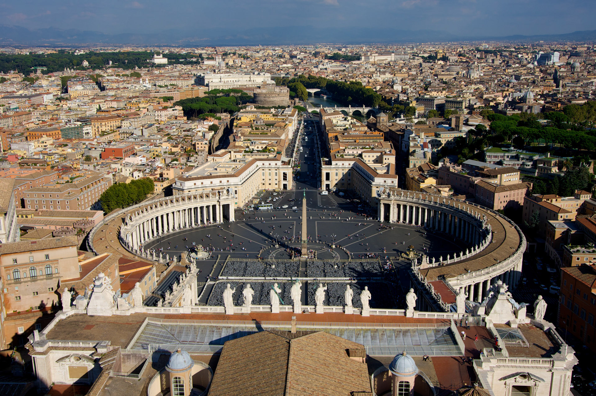 Panorama shot of the Vatican City in Rome.