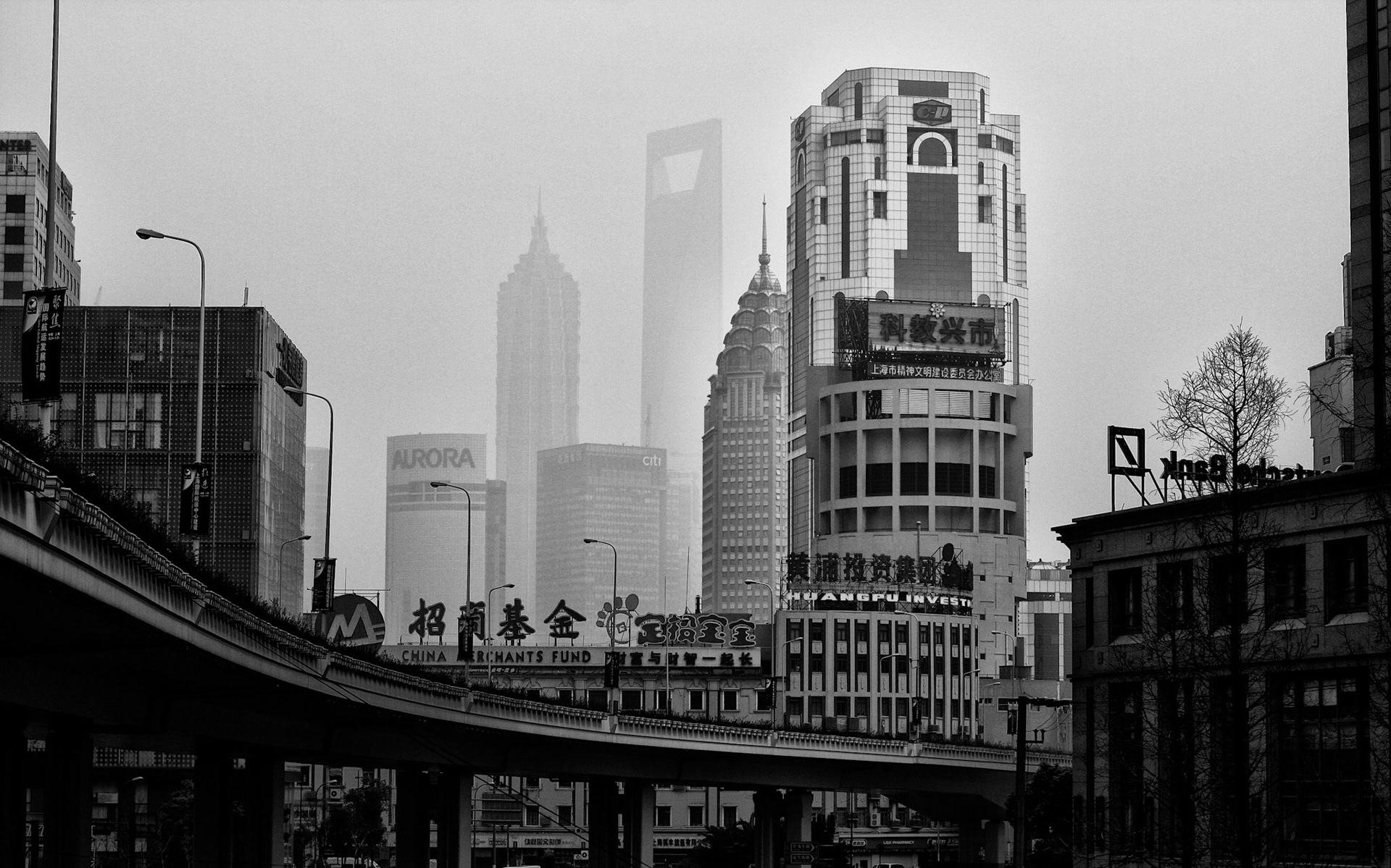 Shanghai financial district .