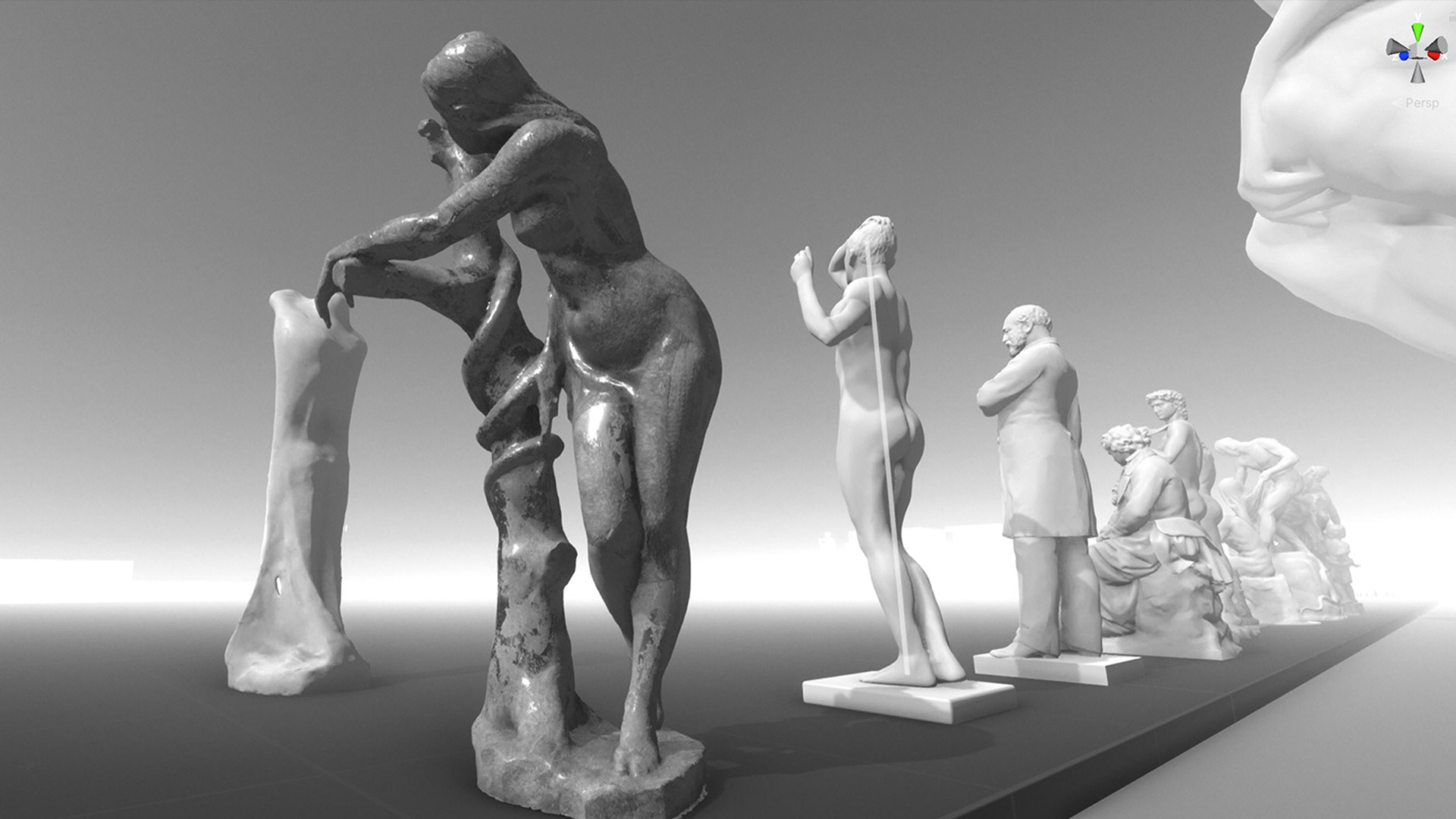Sculpture textured using Substance Painter