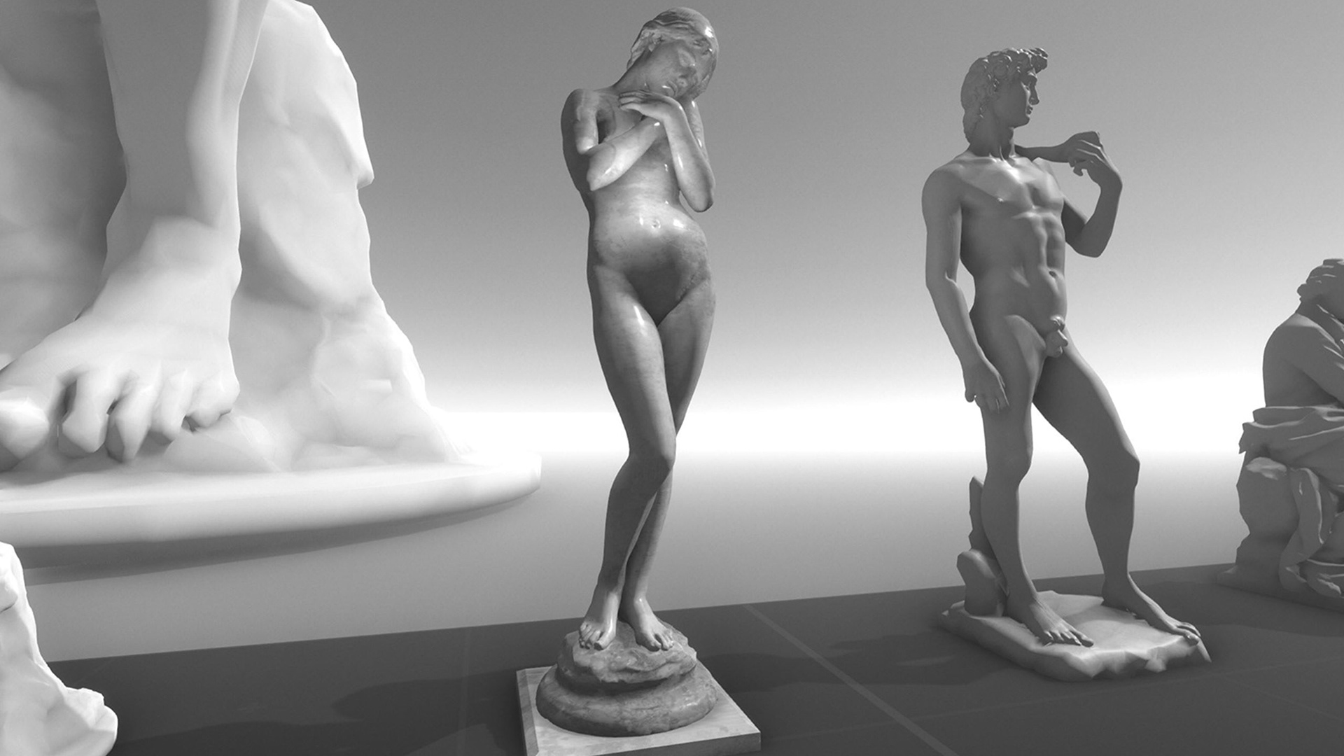 Sculpture textured using Substance Painter
