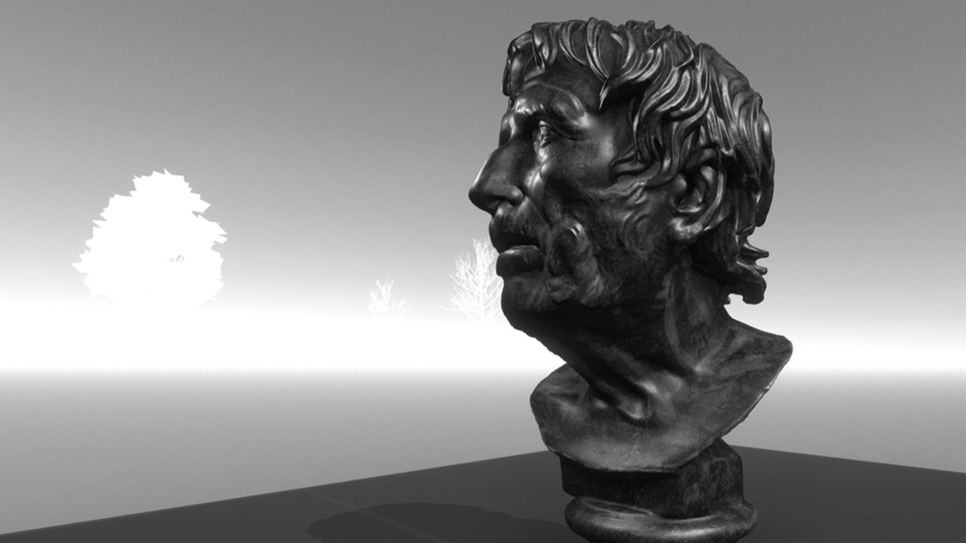 Sculpture bust textured using Substance Painter