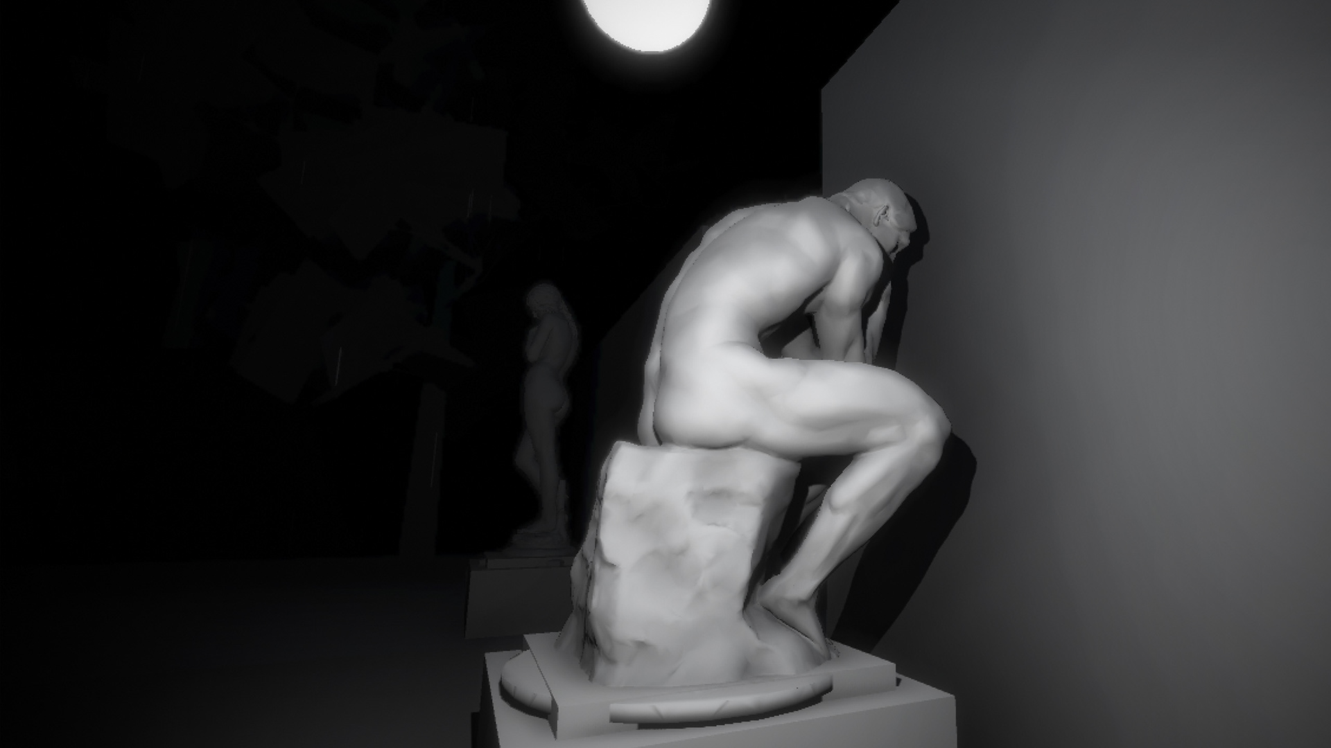 Screenshot of Figure Drawing Garden's wip light and shadow system.