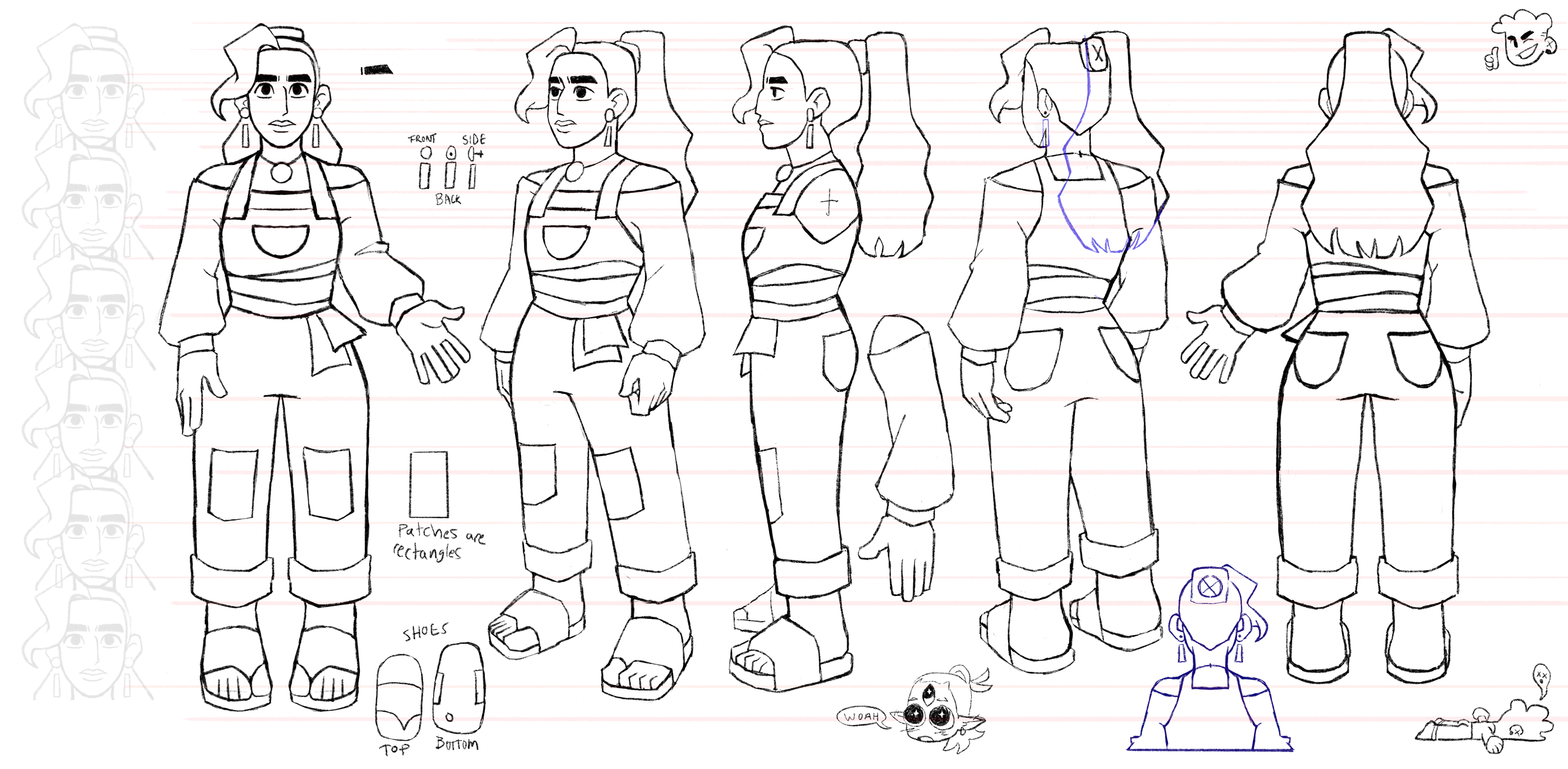 Character turnaround for "Moonlit Lovers"