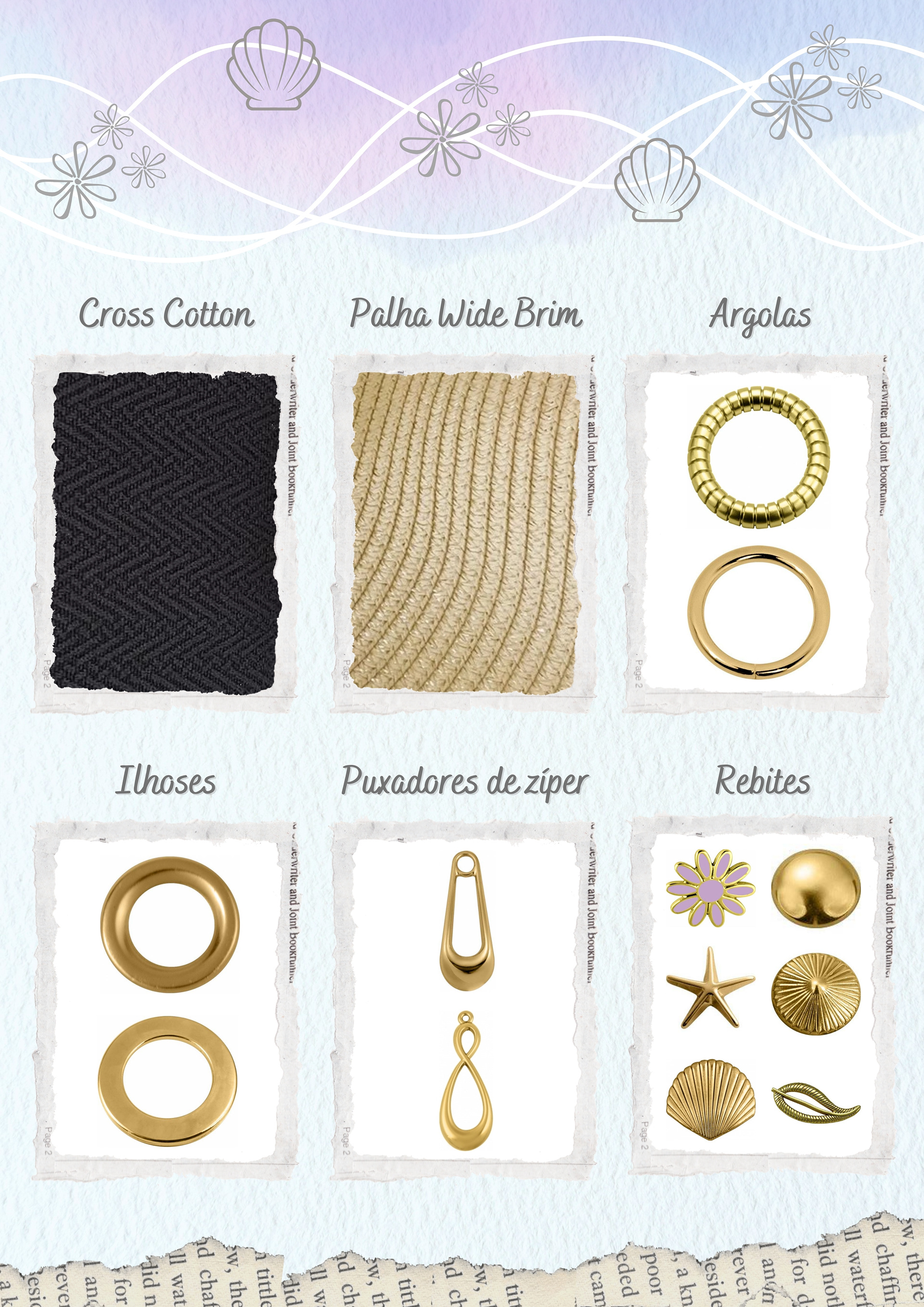 Cartela de materiais