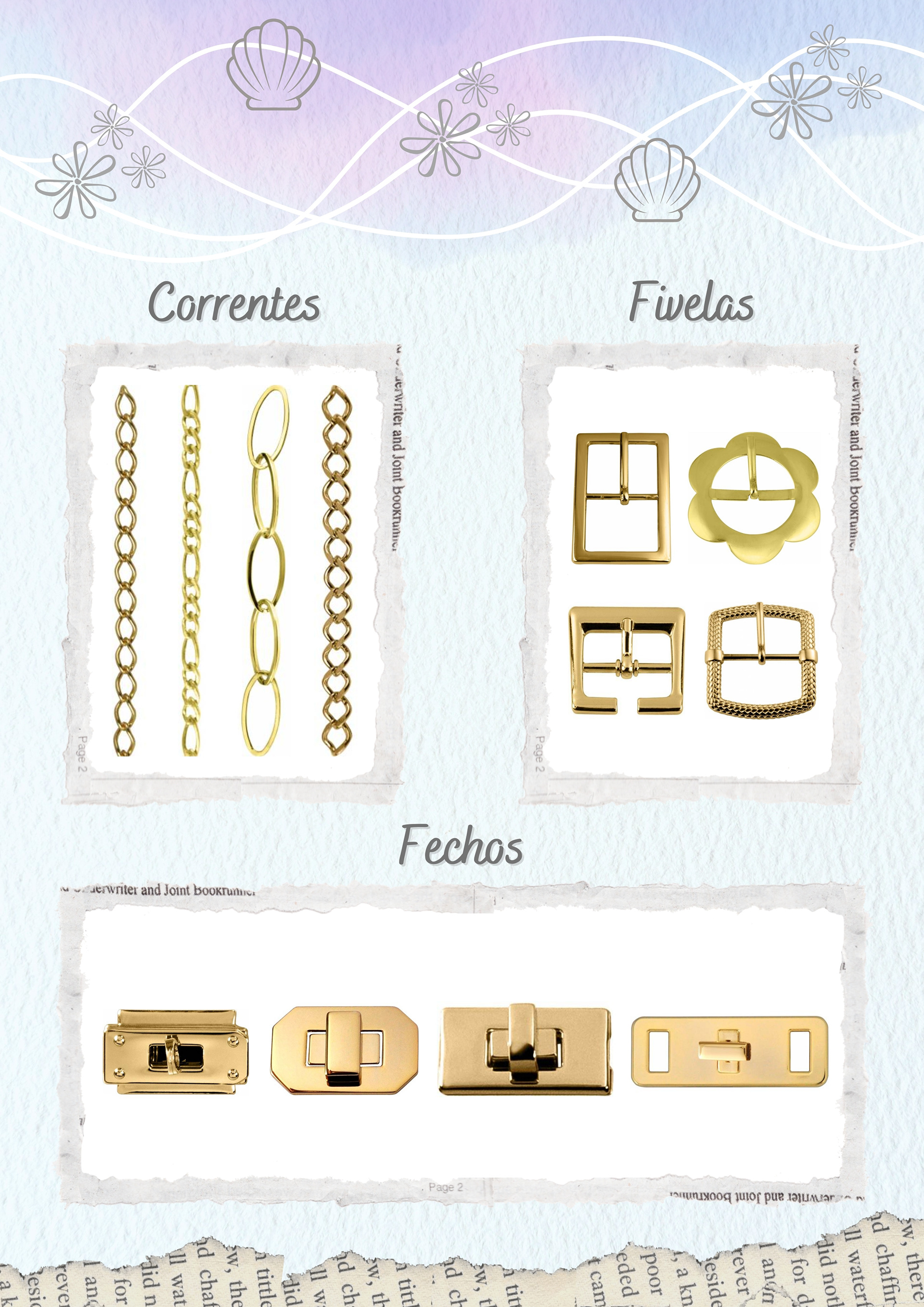 Cartela de materiais