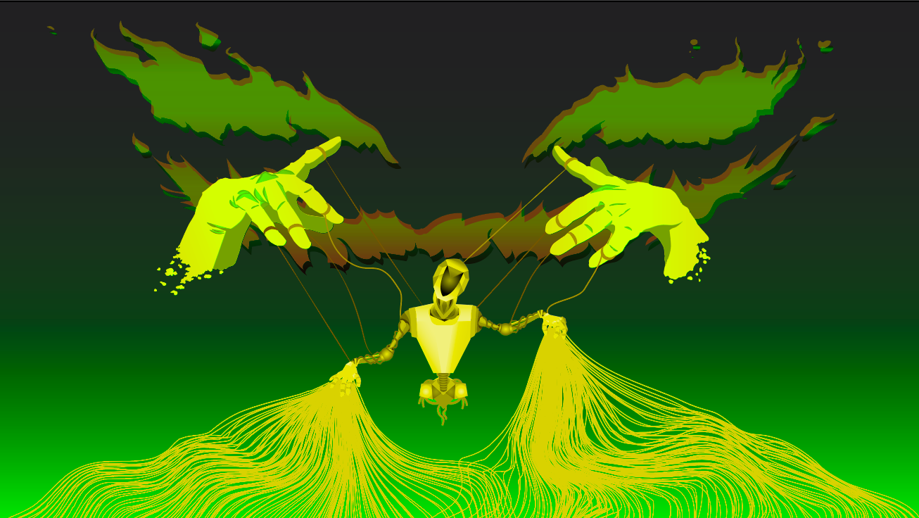 "Greed" - Digital Illustration by Sarah Horning - Adobe Illustrator