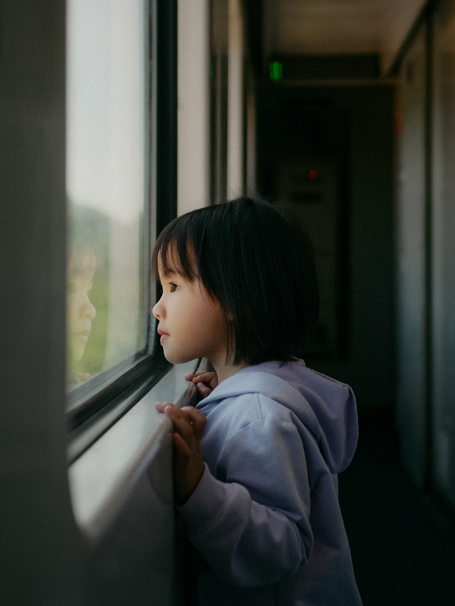 Met this little girl on a night train in Vietnam. The journey from Hue to Danang is considered one of Vietnam's most beautiful train rides. The little girl really inspired me. She was so curious, yet shy. We could not talk but connected through sharing snacks and looking out of the aisle window together. 