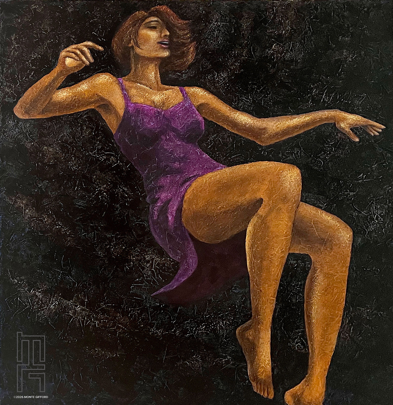 Weightless Plum Dress | 36" x 36"