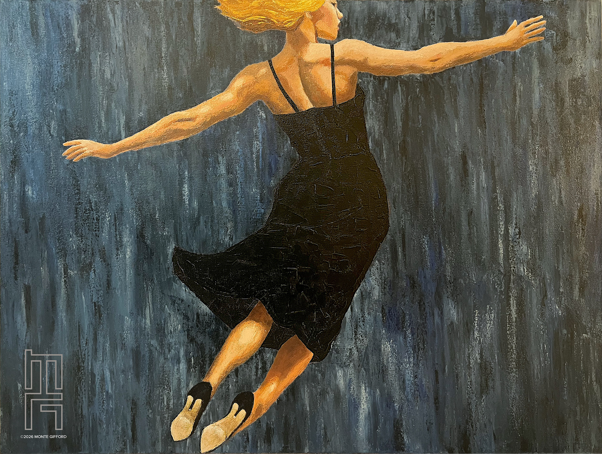 Weightless Black Dress | 40" x 30"