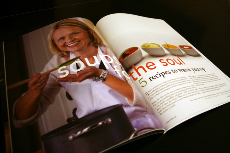 magazine spread