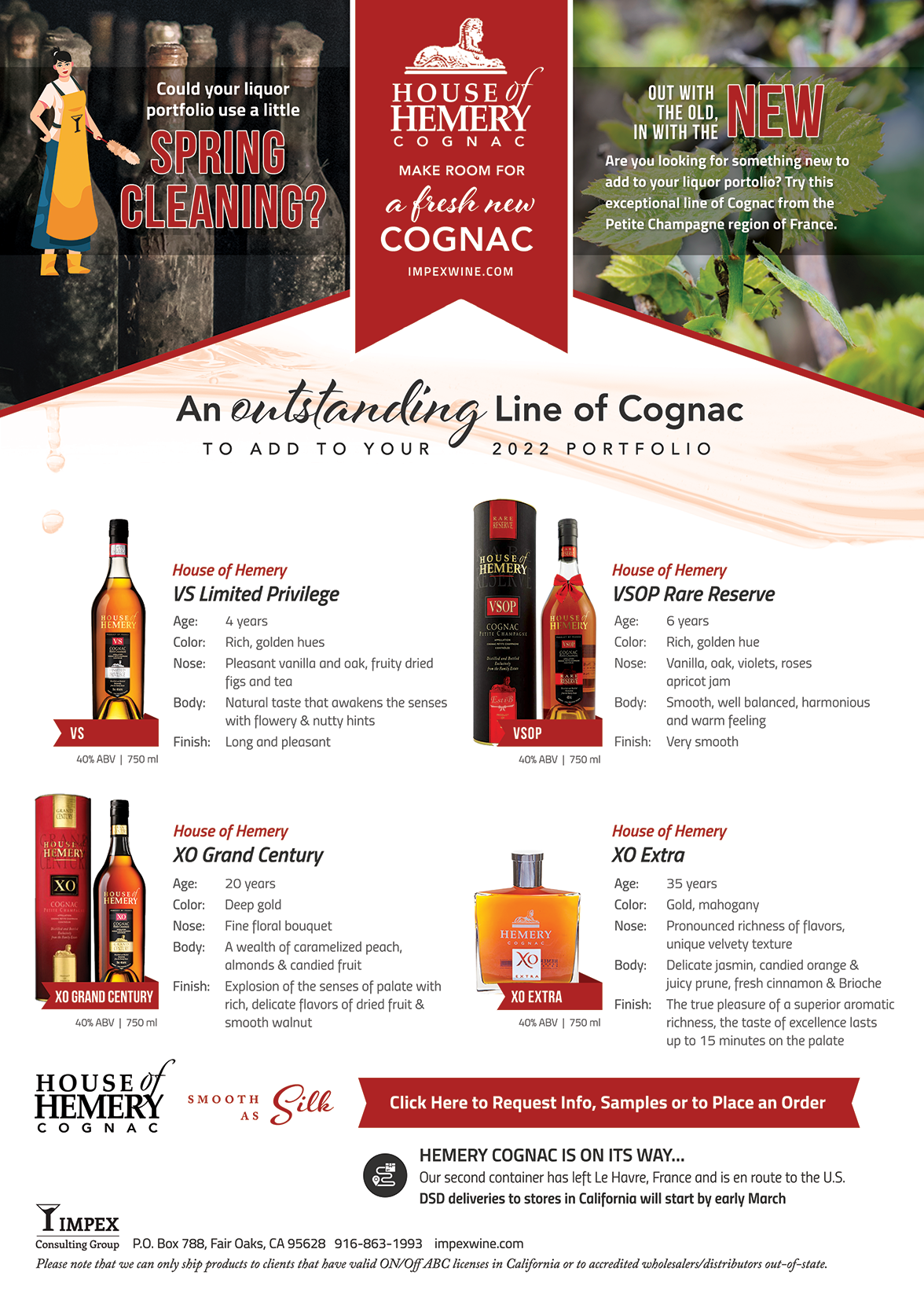 Wine + spirits importer flyer