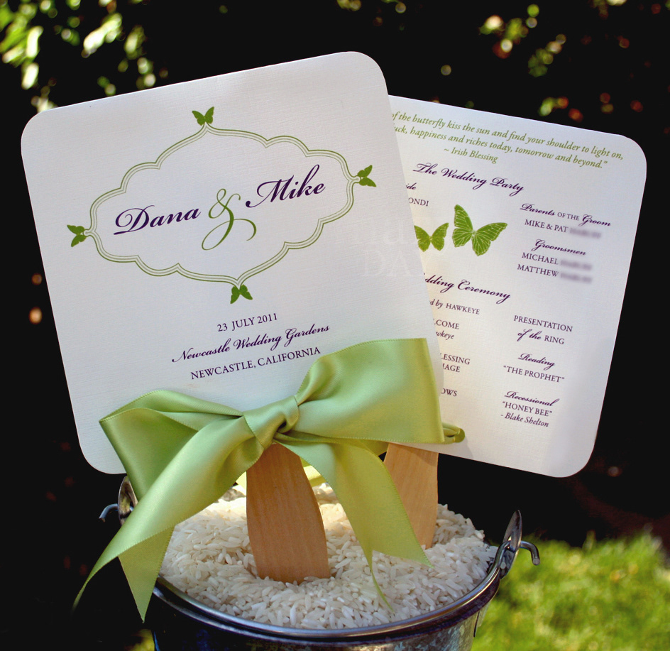 wedding program fan