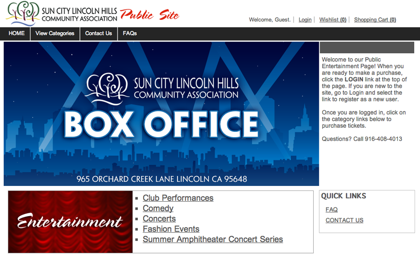 Activities website portal
