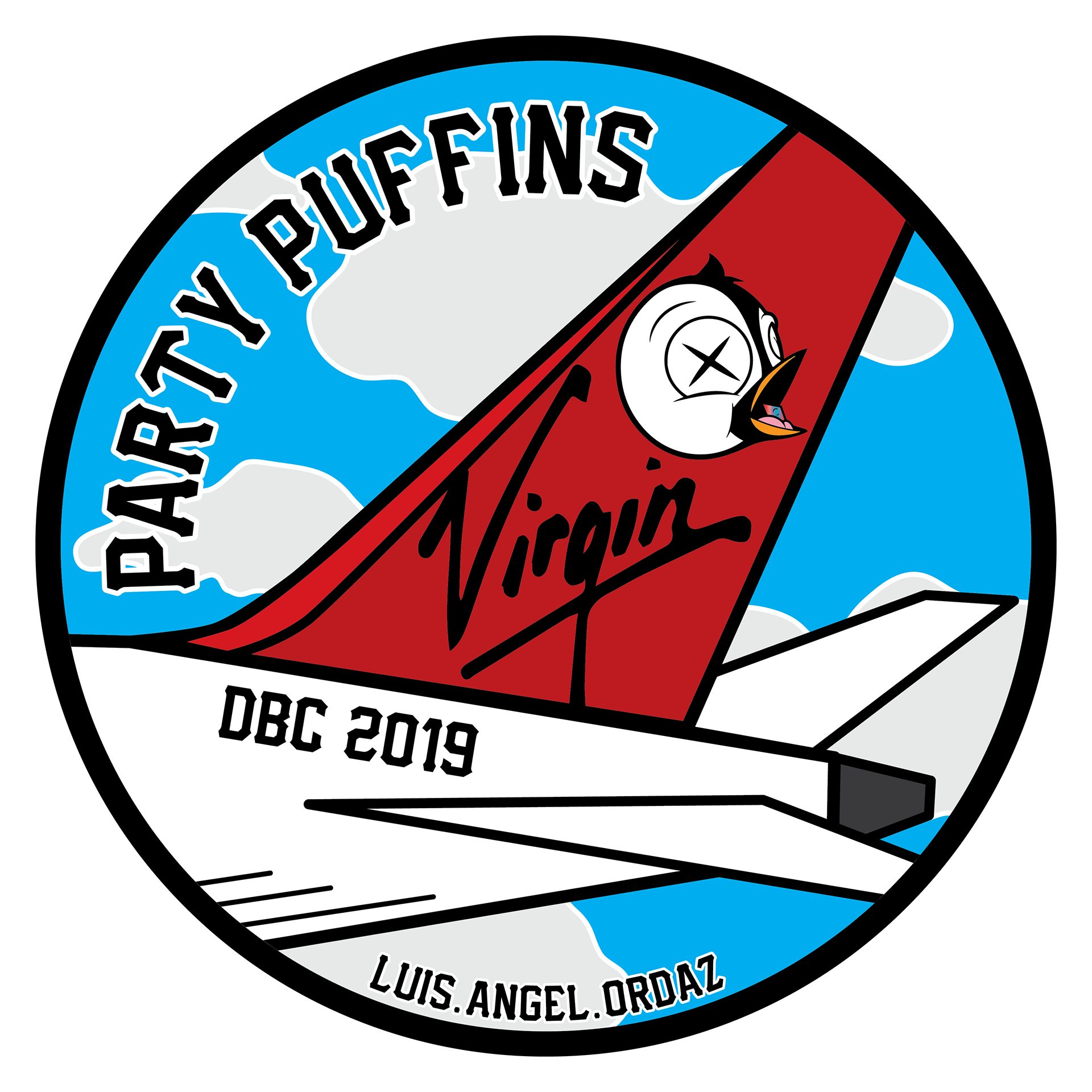 PARTY PUFFIN BUTTON DESIGN